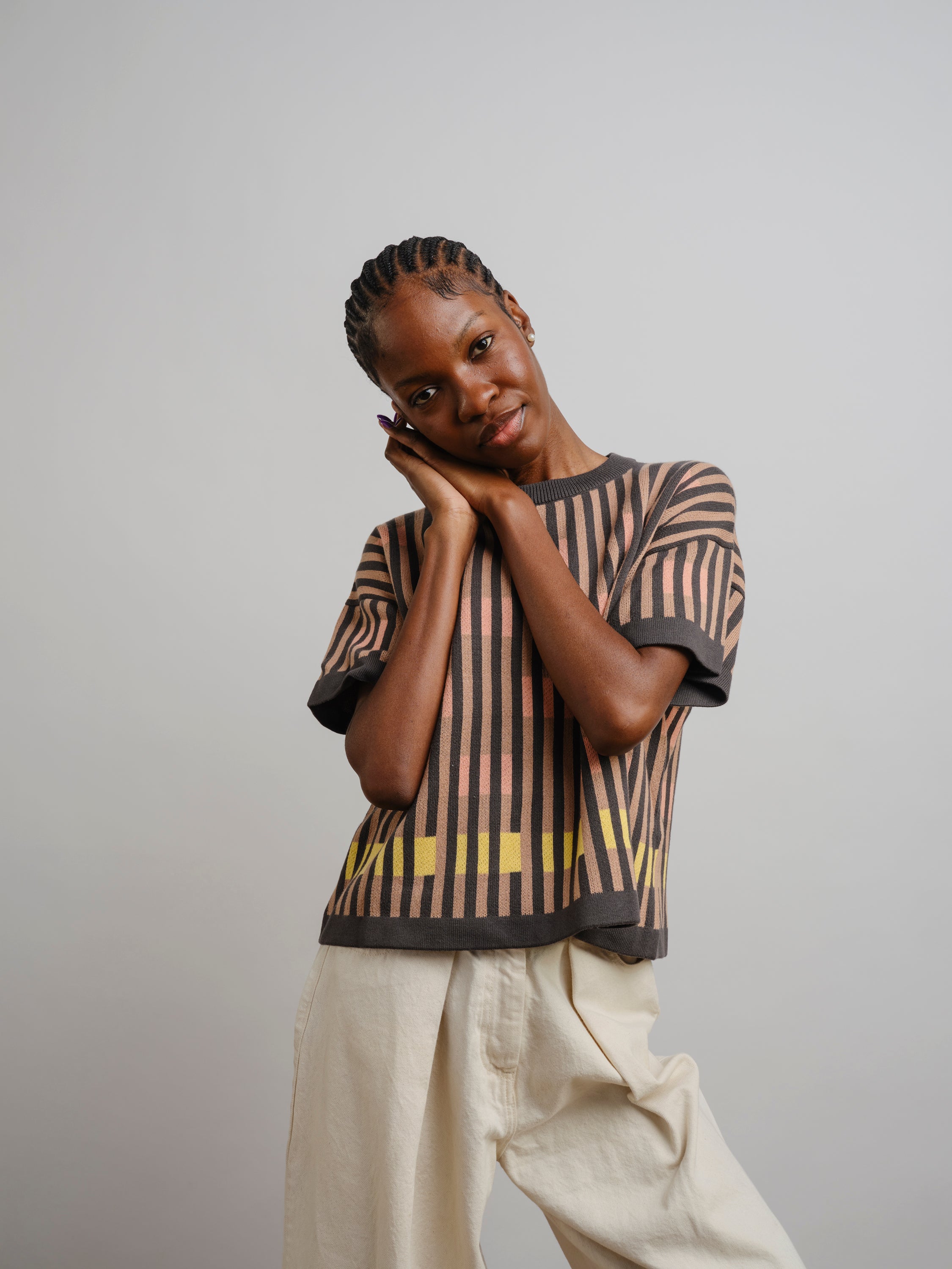 Bauhaus Short Sleeve Sweater Tee - Oxide