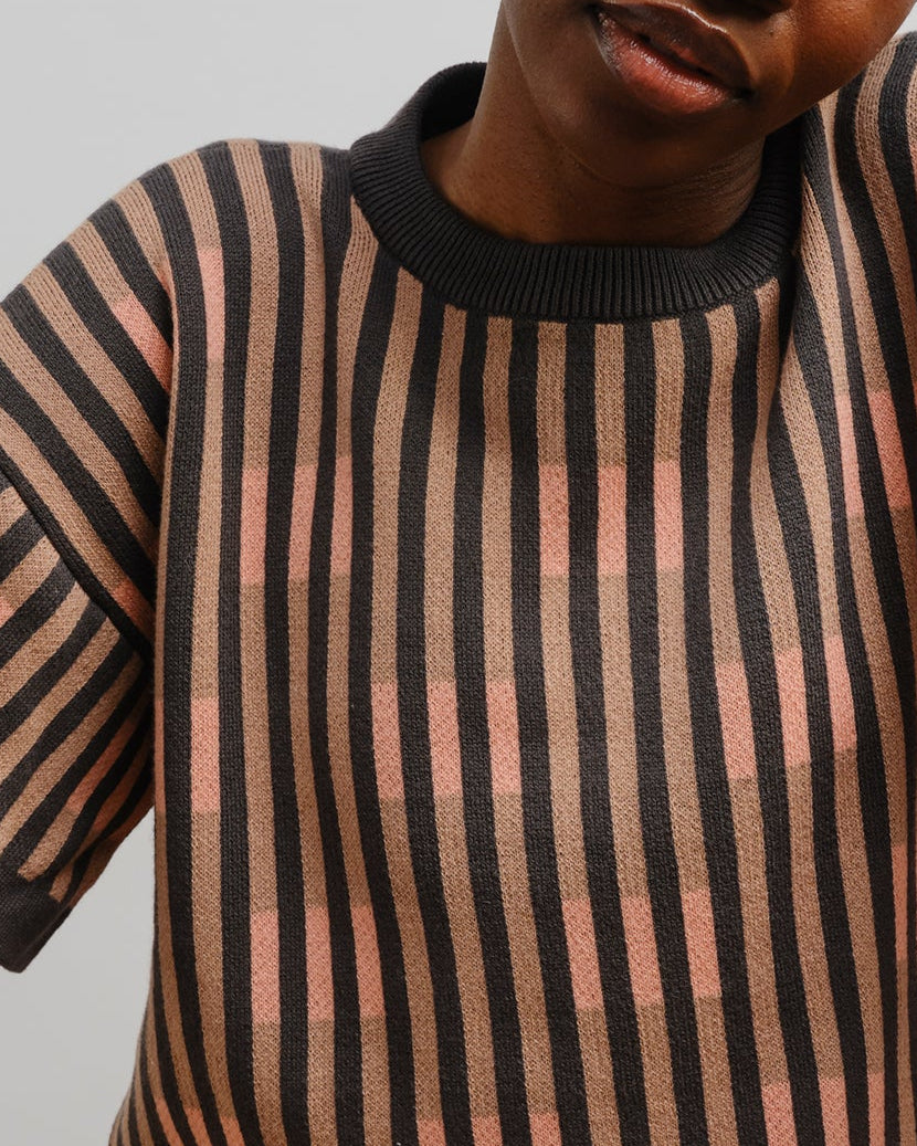 Bauhaus Short Sleeve Sweater Tee - Oxide