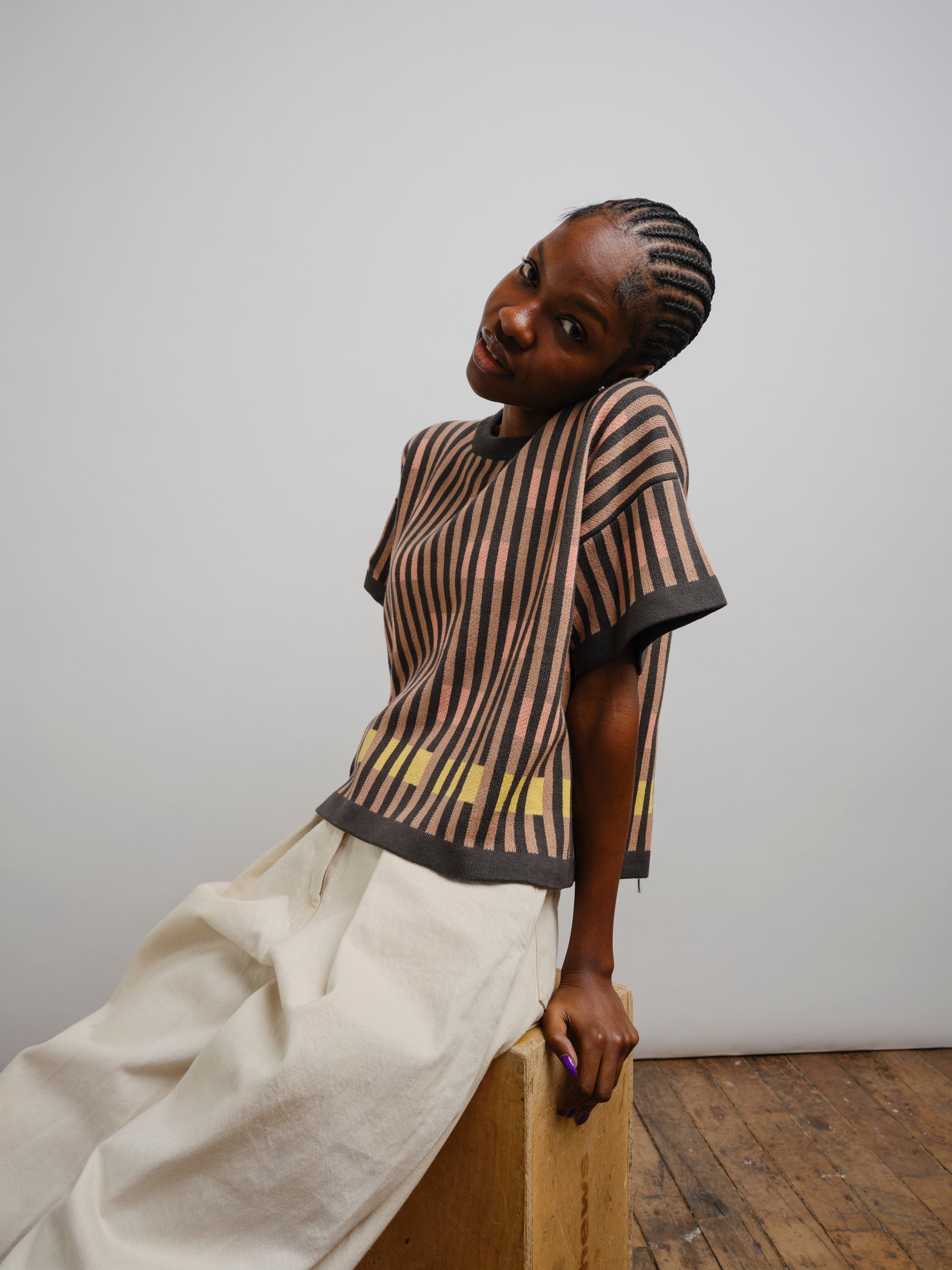 Bauhaus Short Sleeve Sweater Tee - Oxide