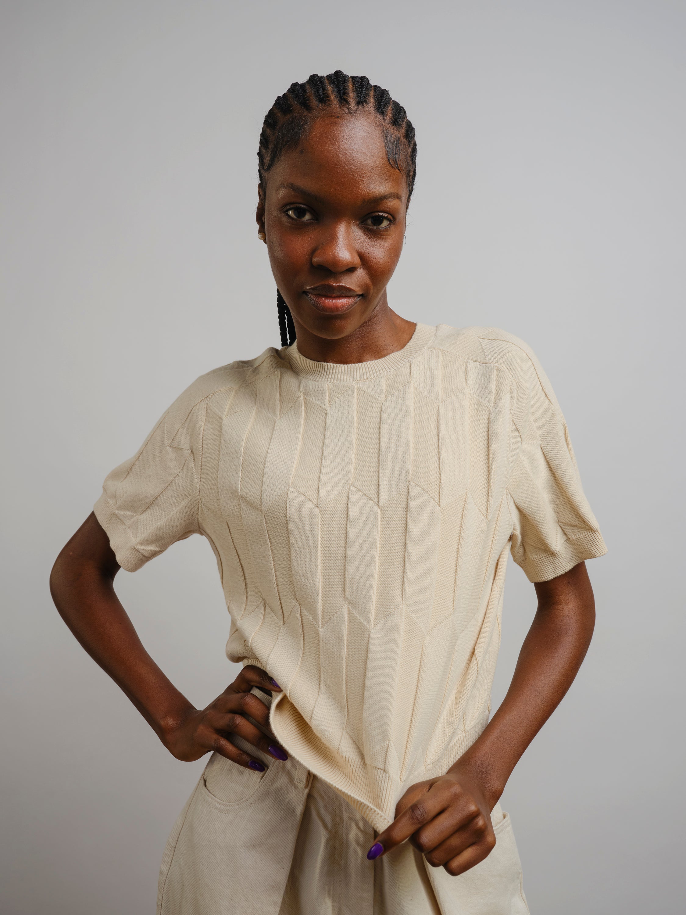 Chevron Ruben Tee - Birch