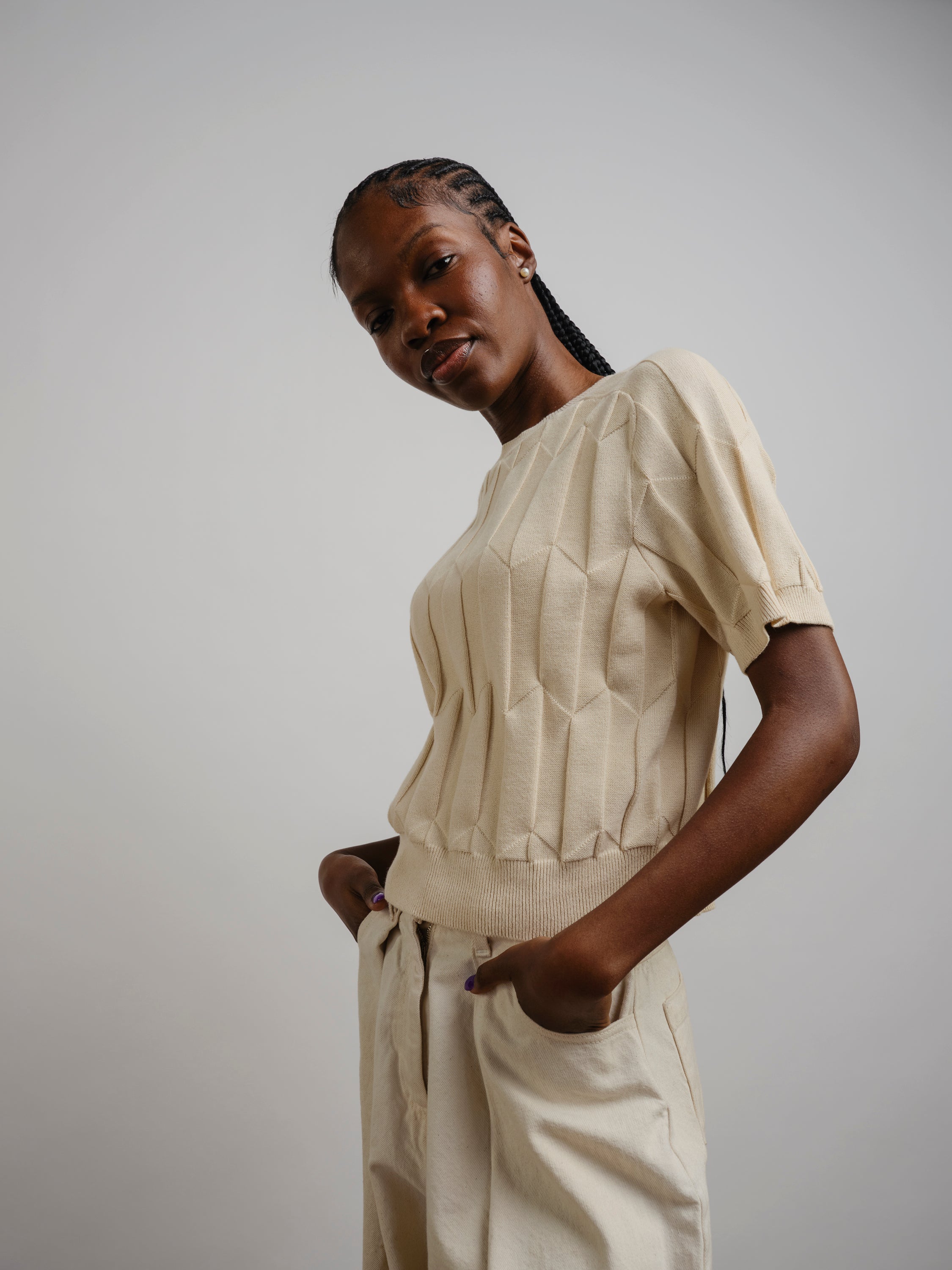 Chevron Ruben Tee - Birch