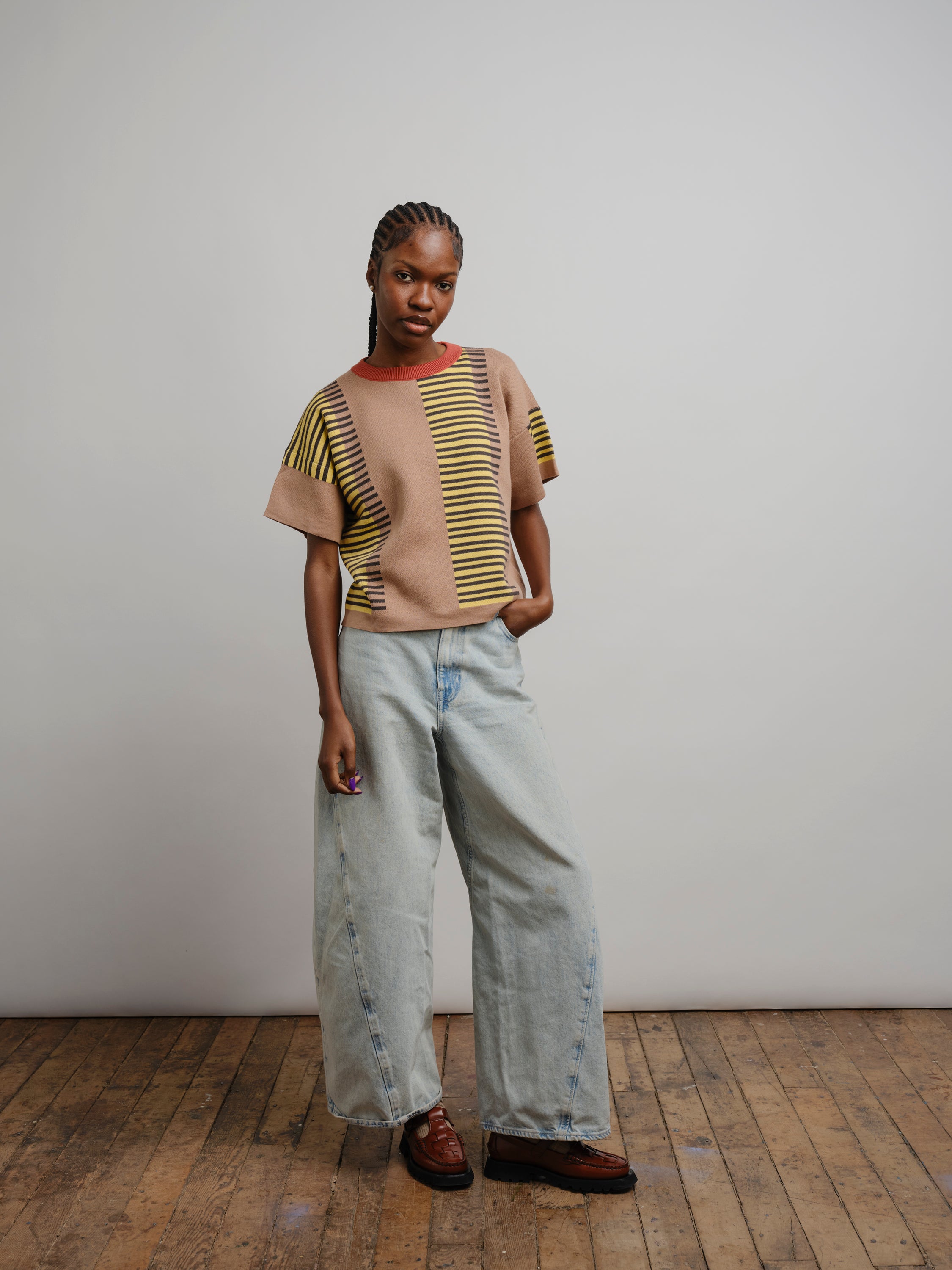 Benita Sweater Tee - Ochre