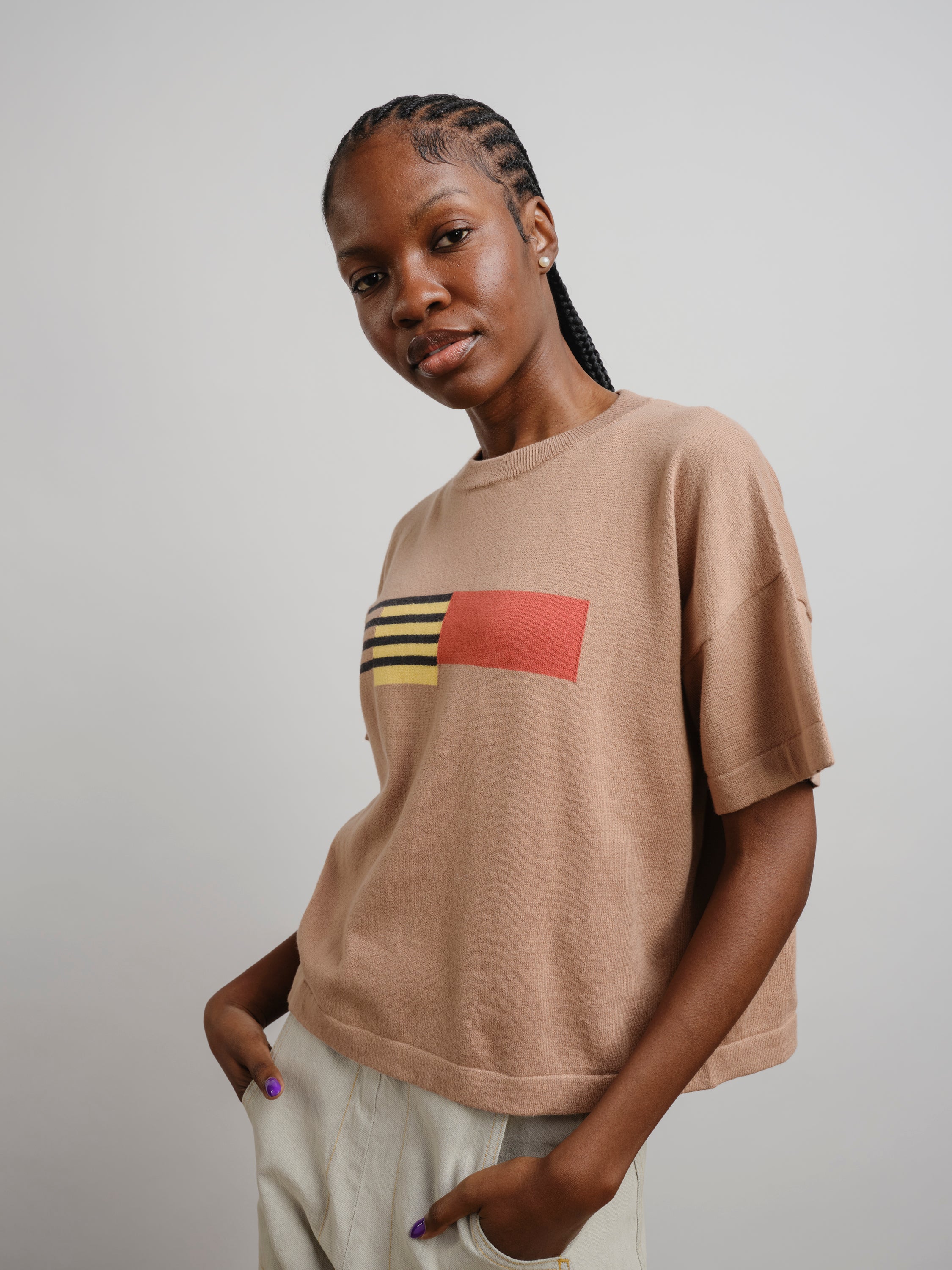 Alma Sweater Tee - Teak