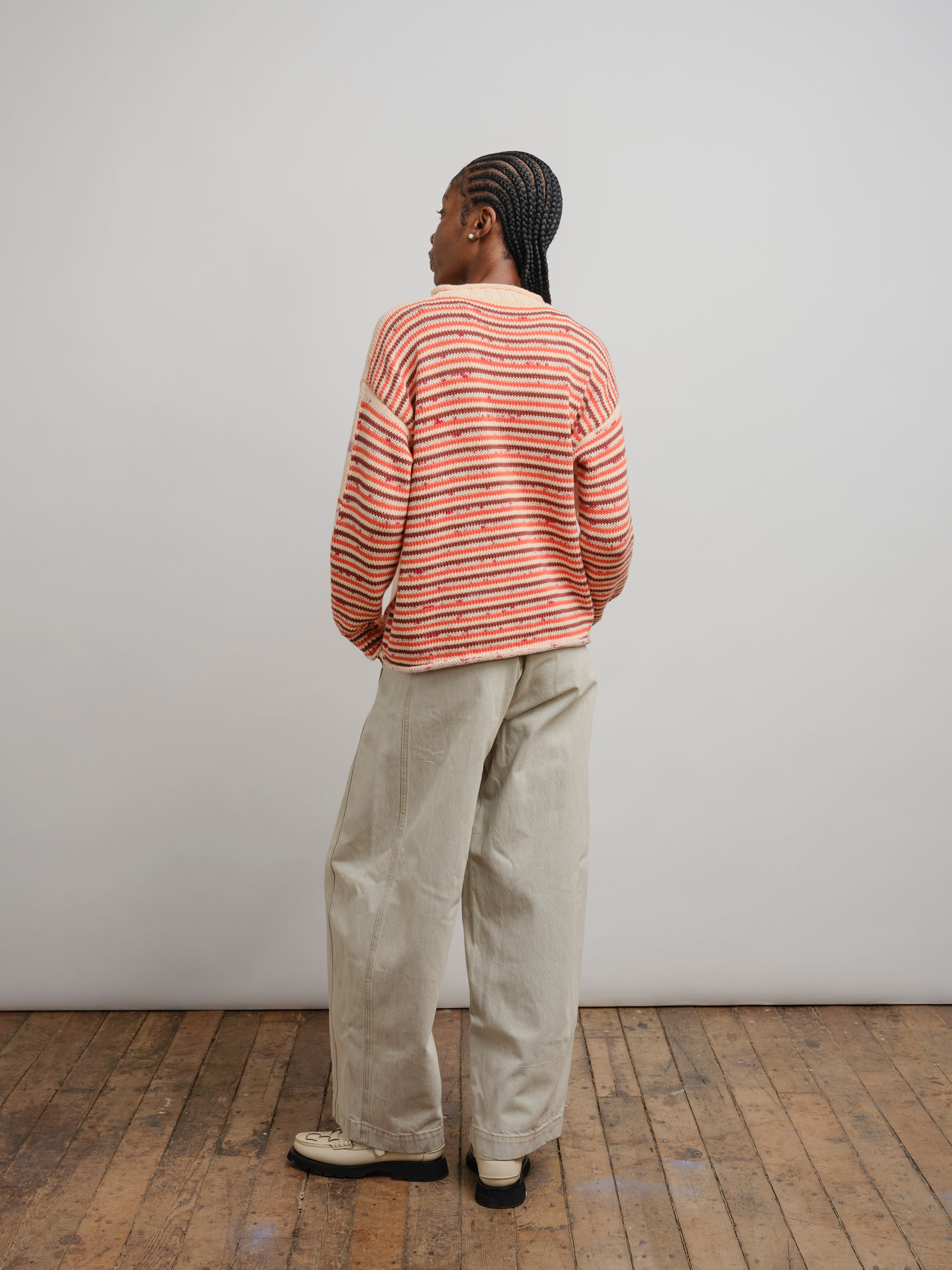 Lucia Double Stripe Sweater - Melon