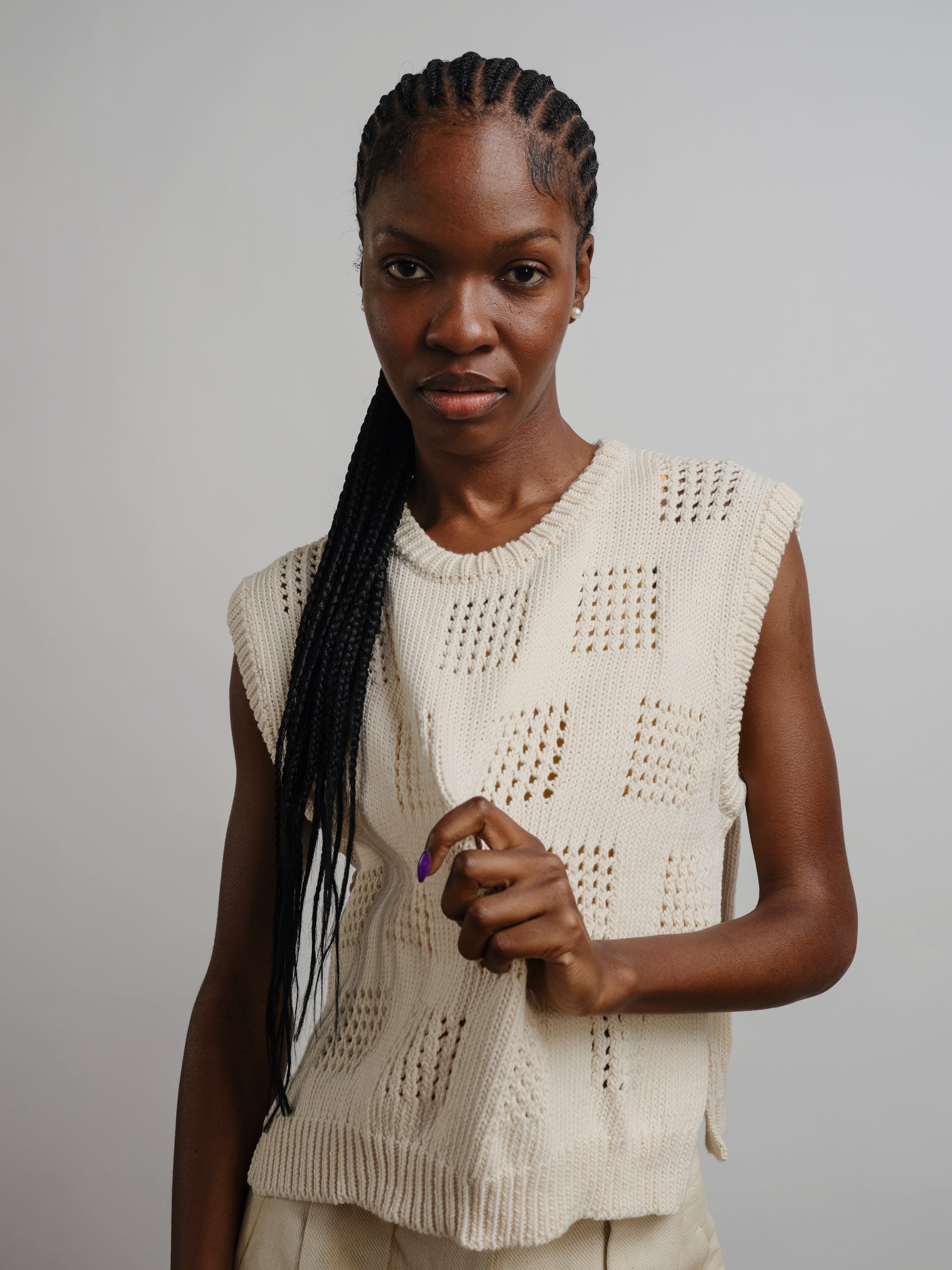 Katt Eyelet Vest - Shell