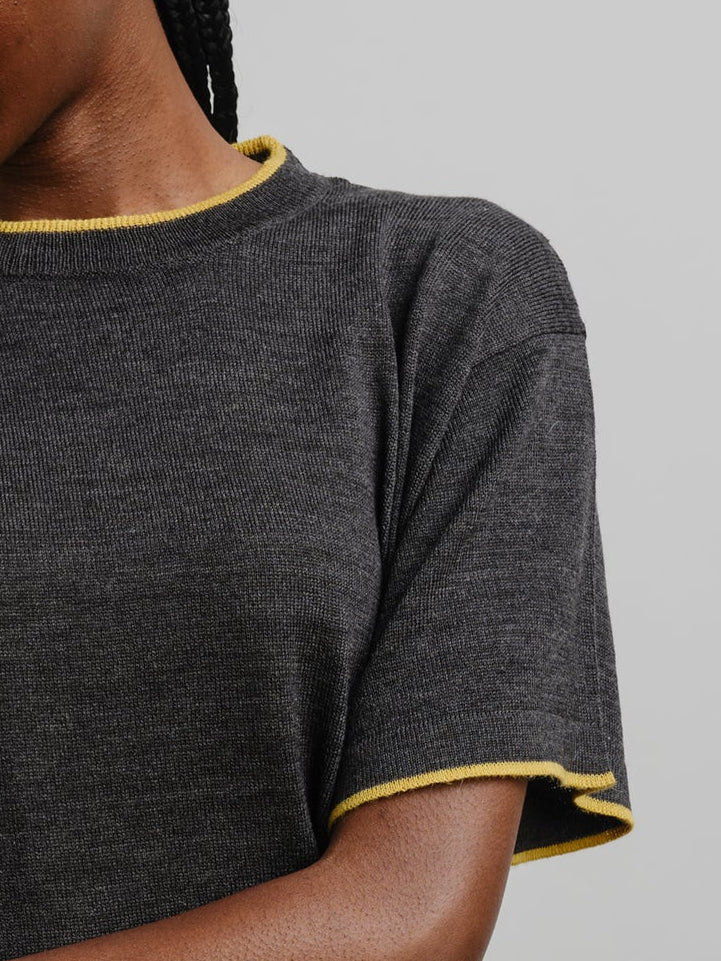 Classic Merino Oversized Tee - Carbon