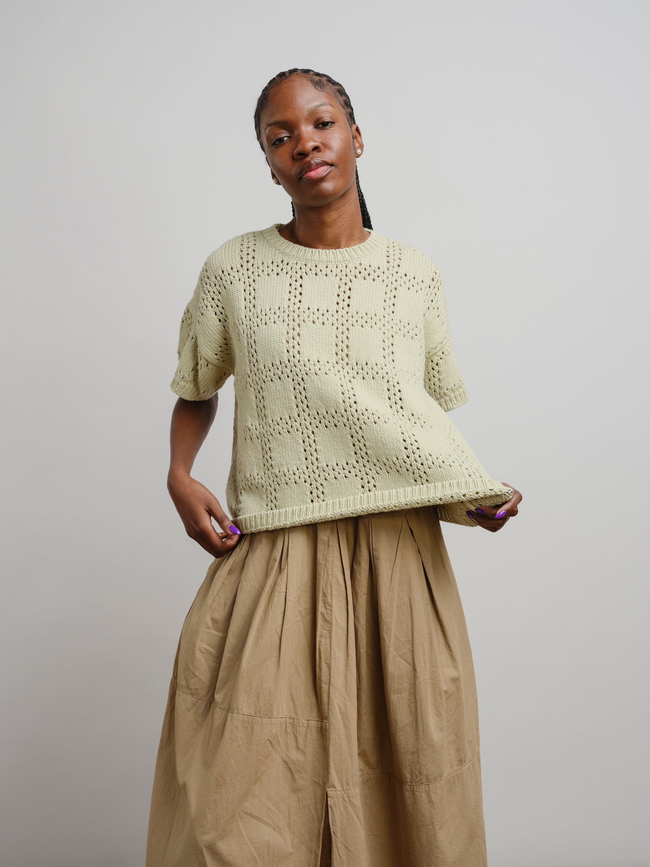 Florence Grid Tee - Fresco