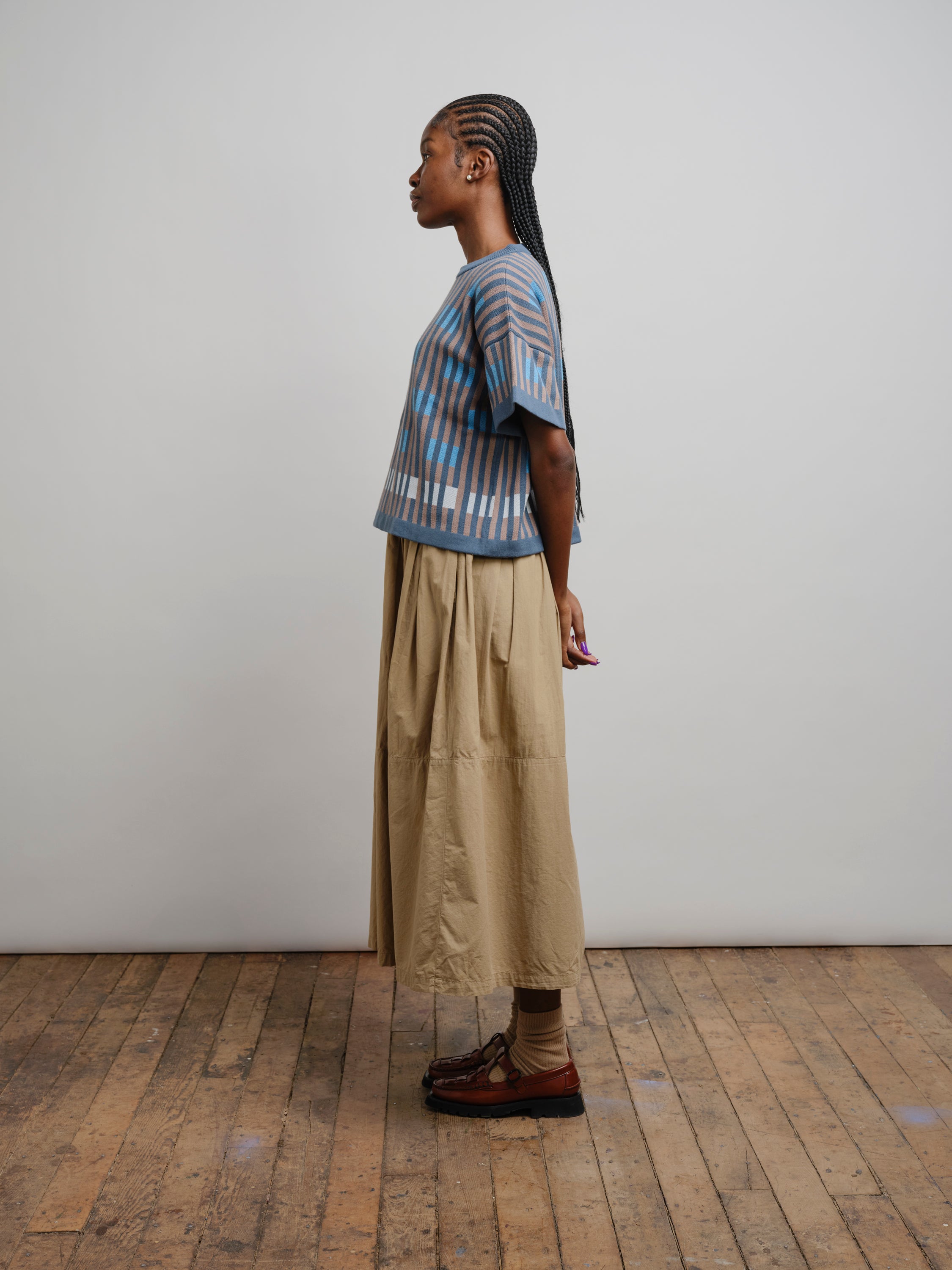 Bauhaus Short Sleeve Sweater Tee - Graphite