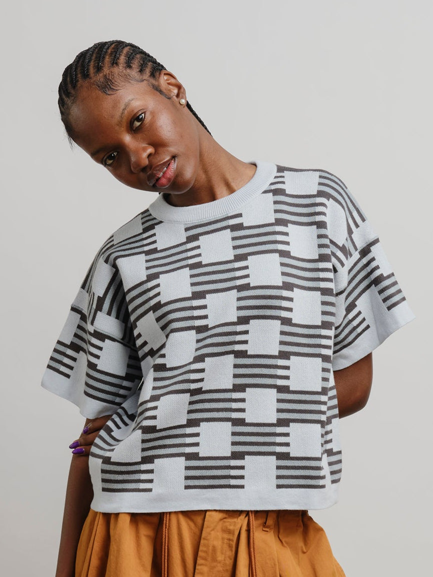 Otti Sweater Tee - Cerulean