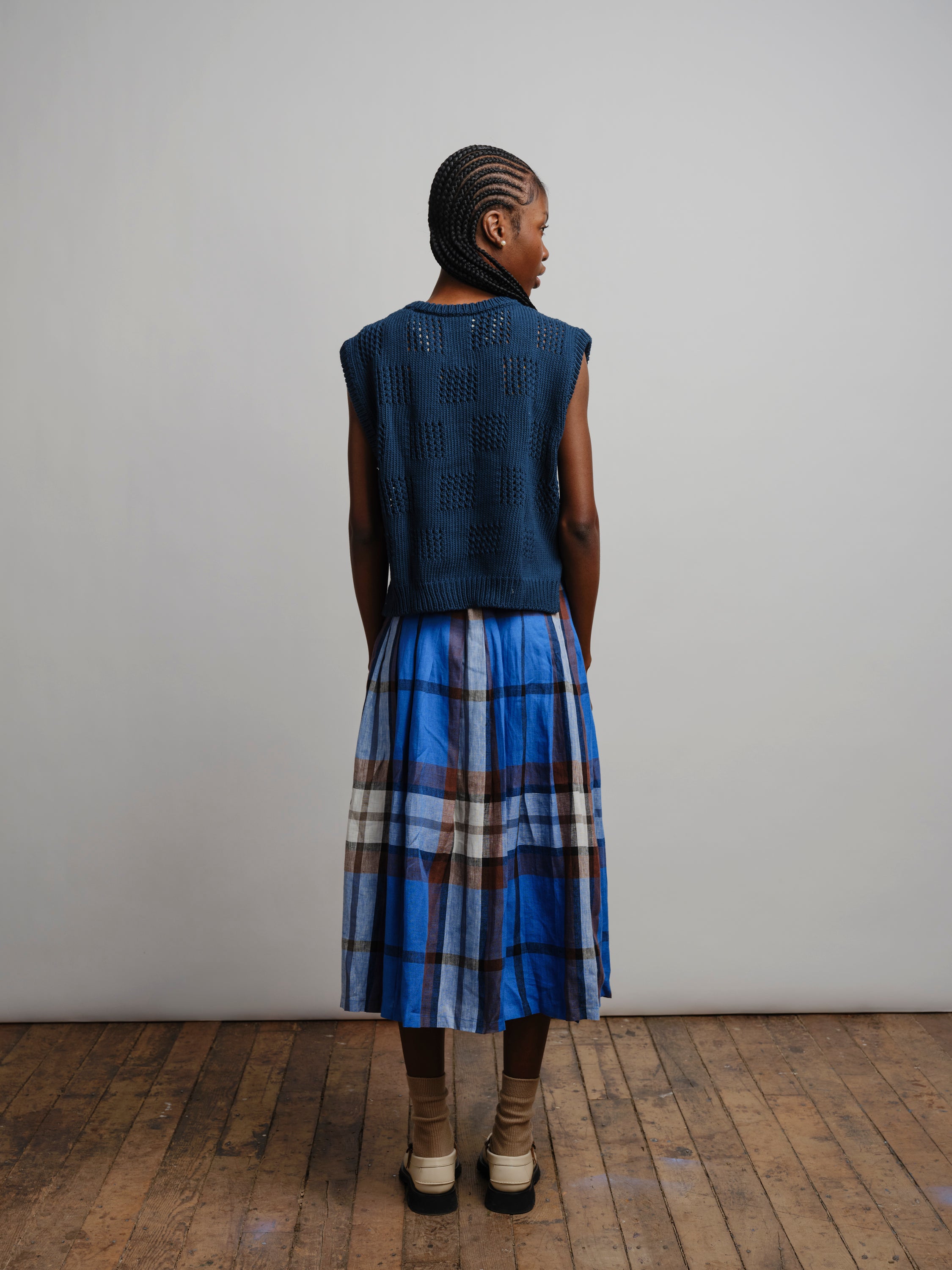 Katt Eyelet Vest - Viridian