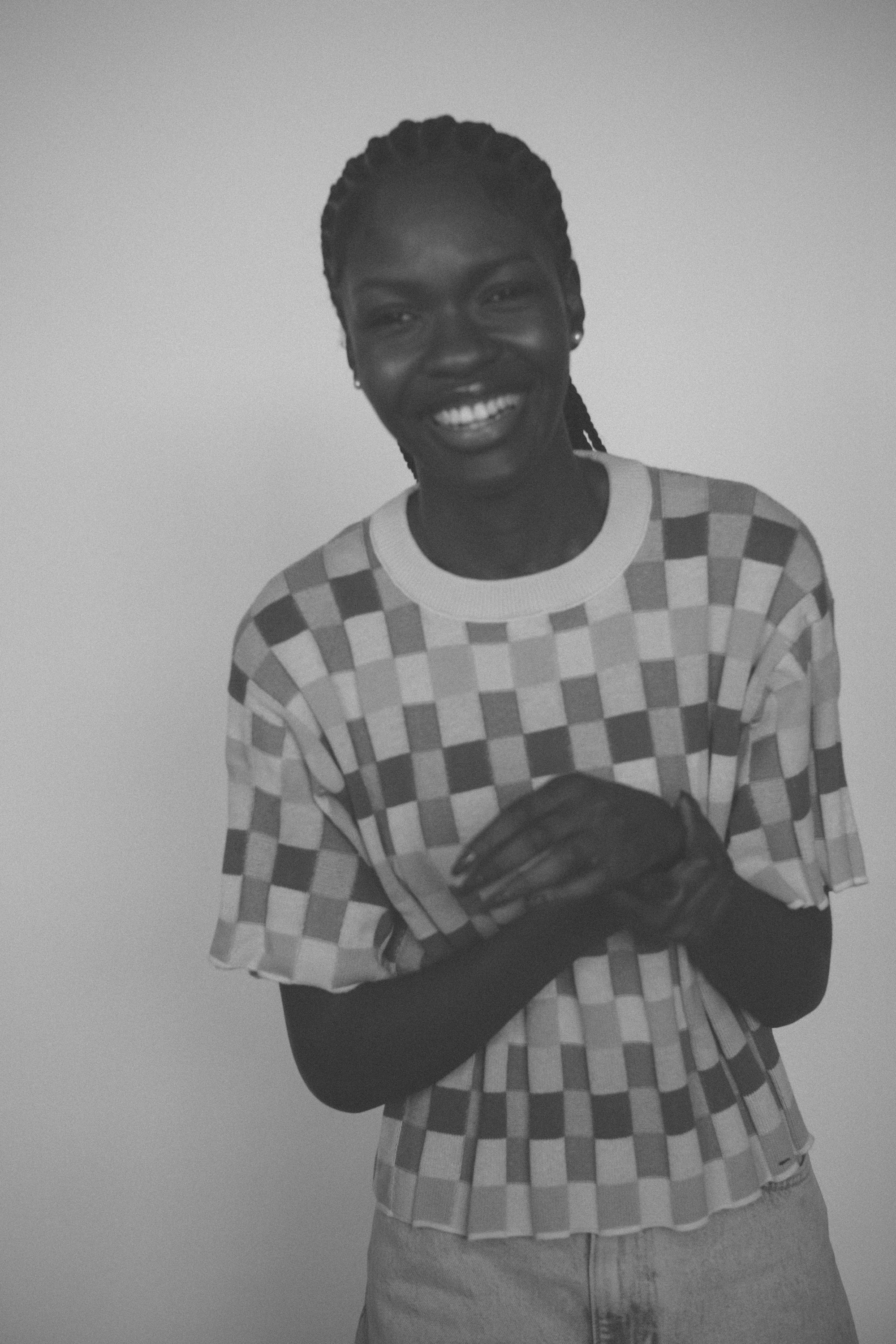 Anni Grid Plaited Tee - Elemental