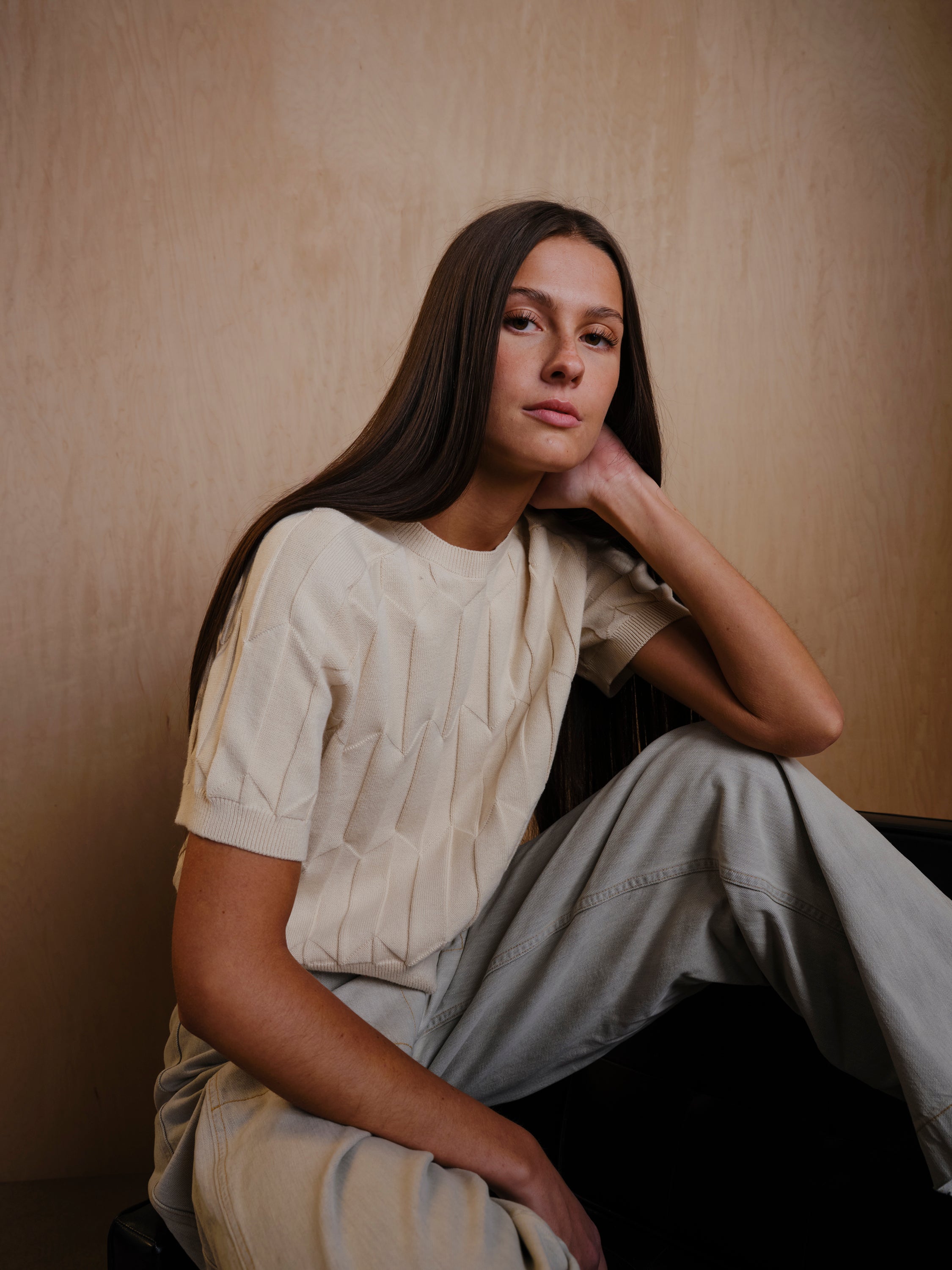 Chevron Ruben Tee - Birch