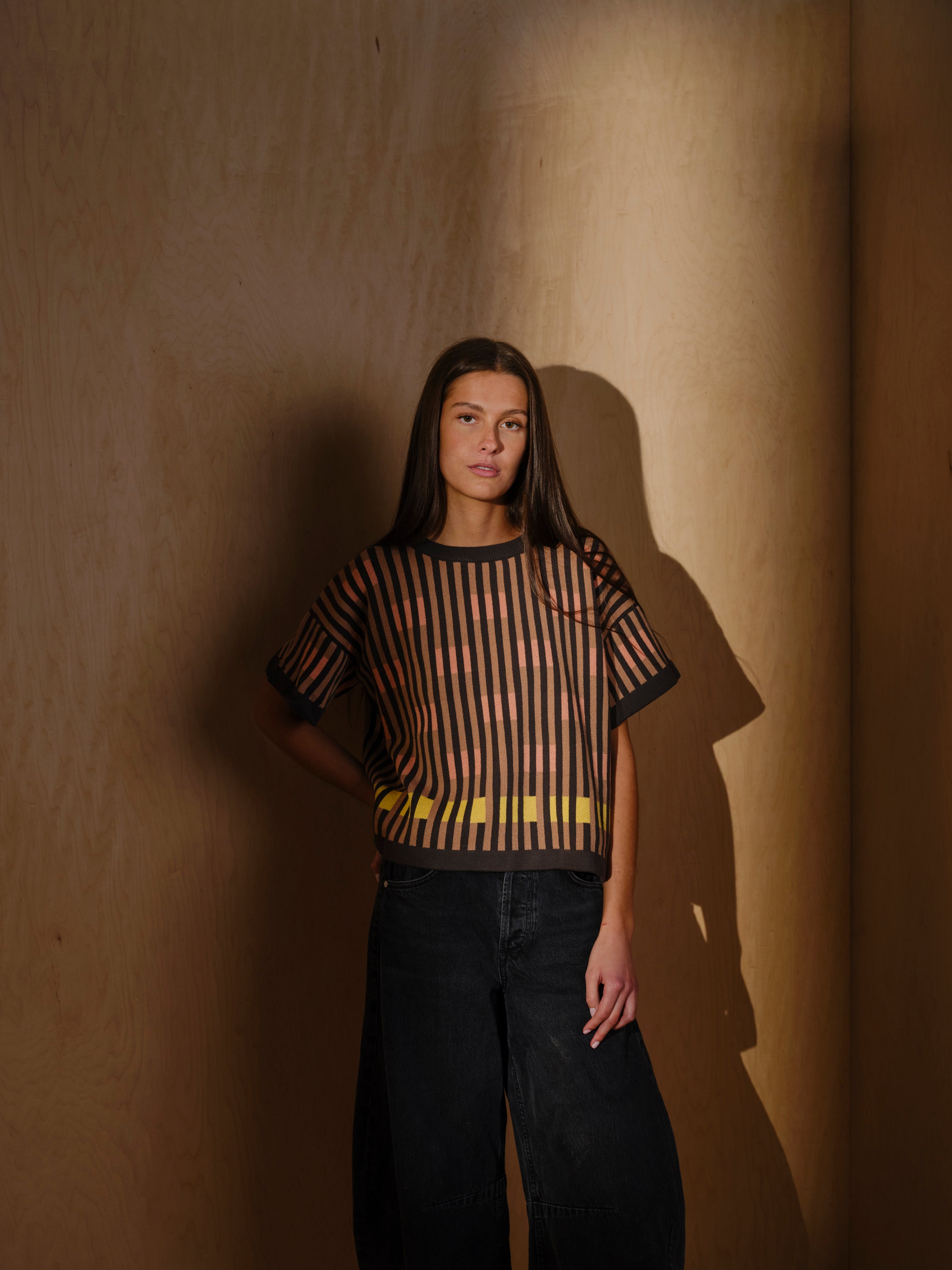 Bauhaus Short Sleeve Sweater Tee - Oxide