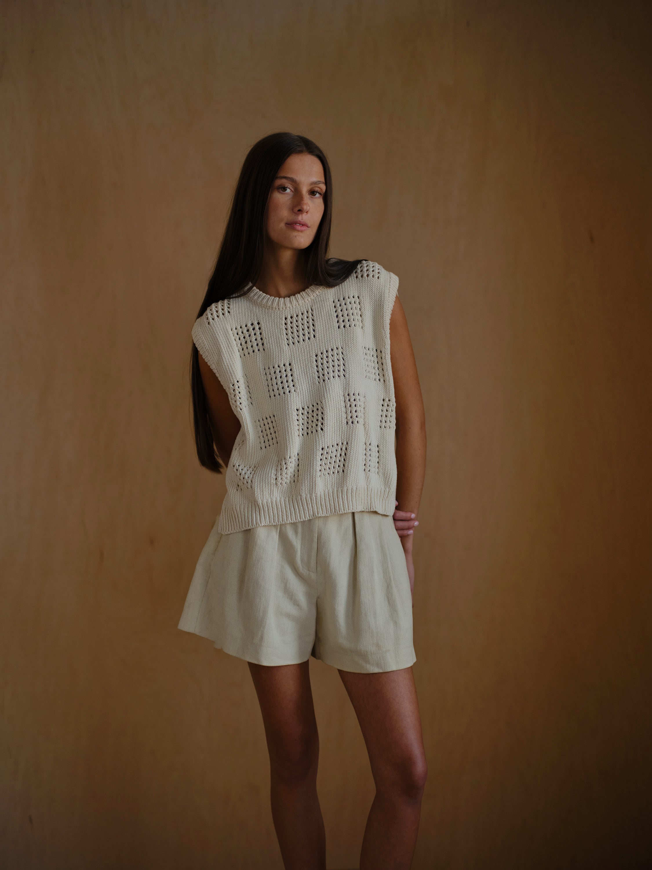 Katt Eyelet Vest - Shell