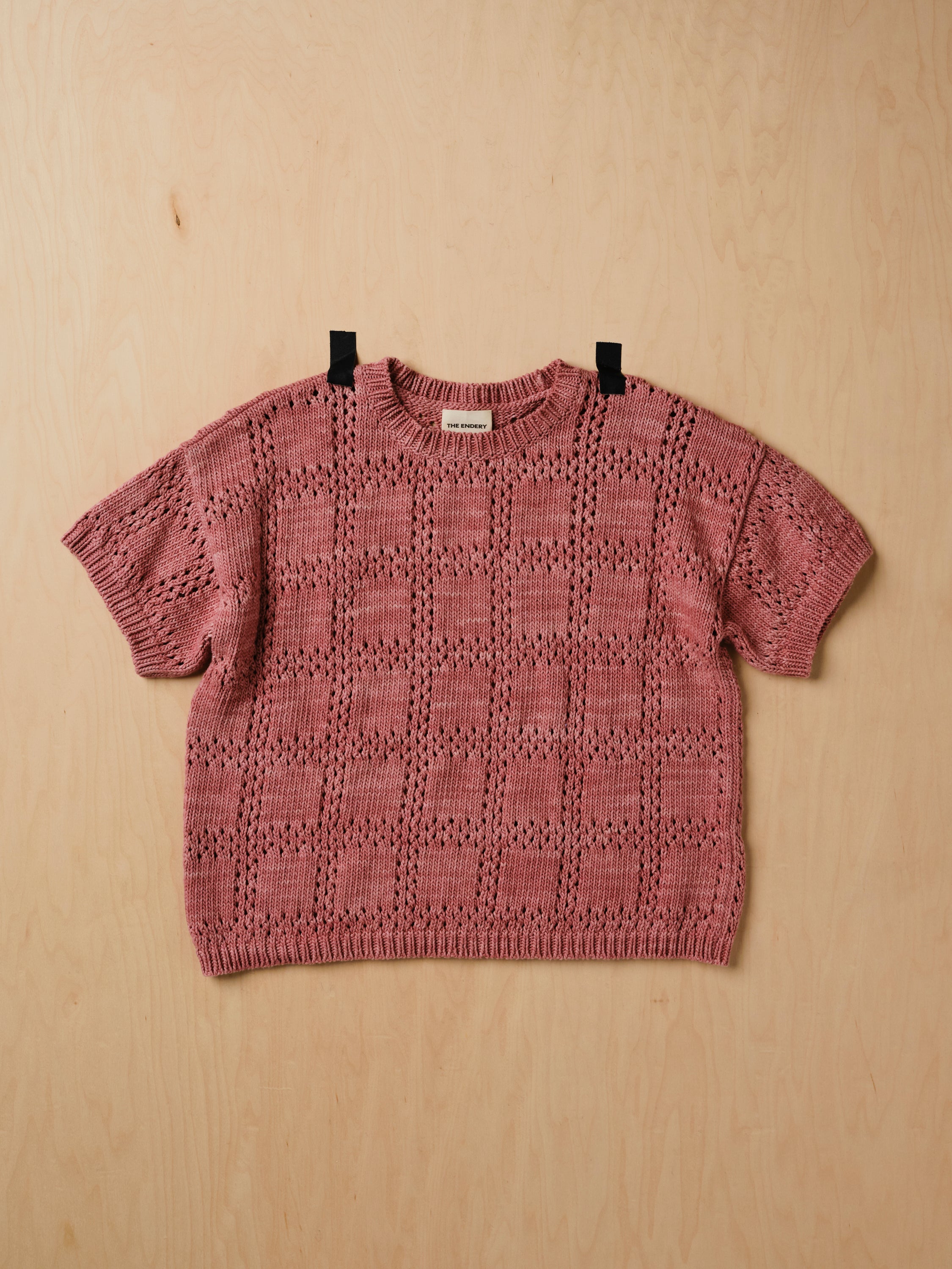 Florence Grid Tee - Guava