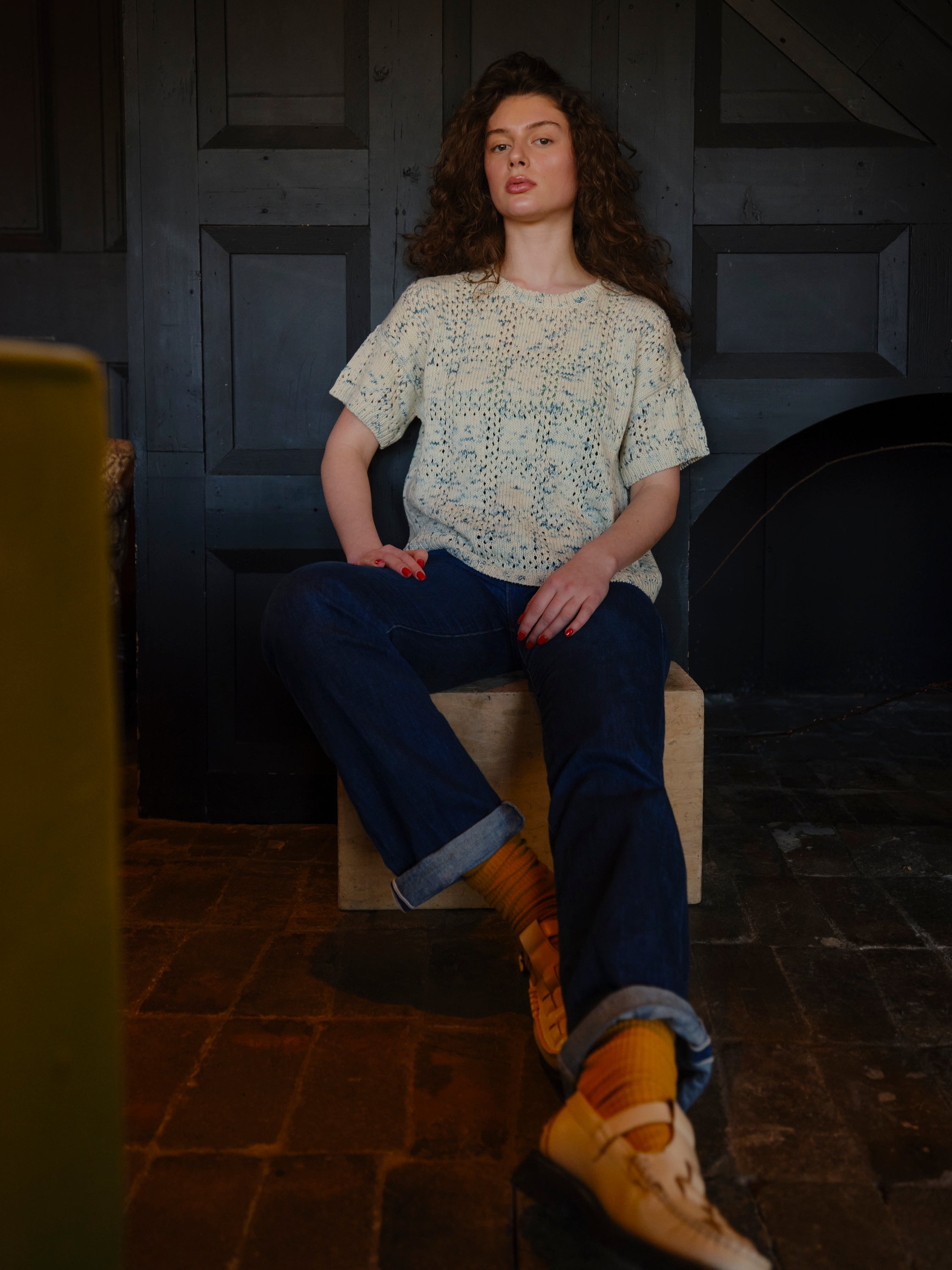 Florence Grid Tee - Terrazzo