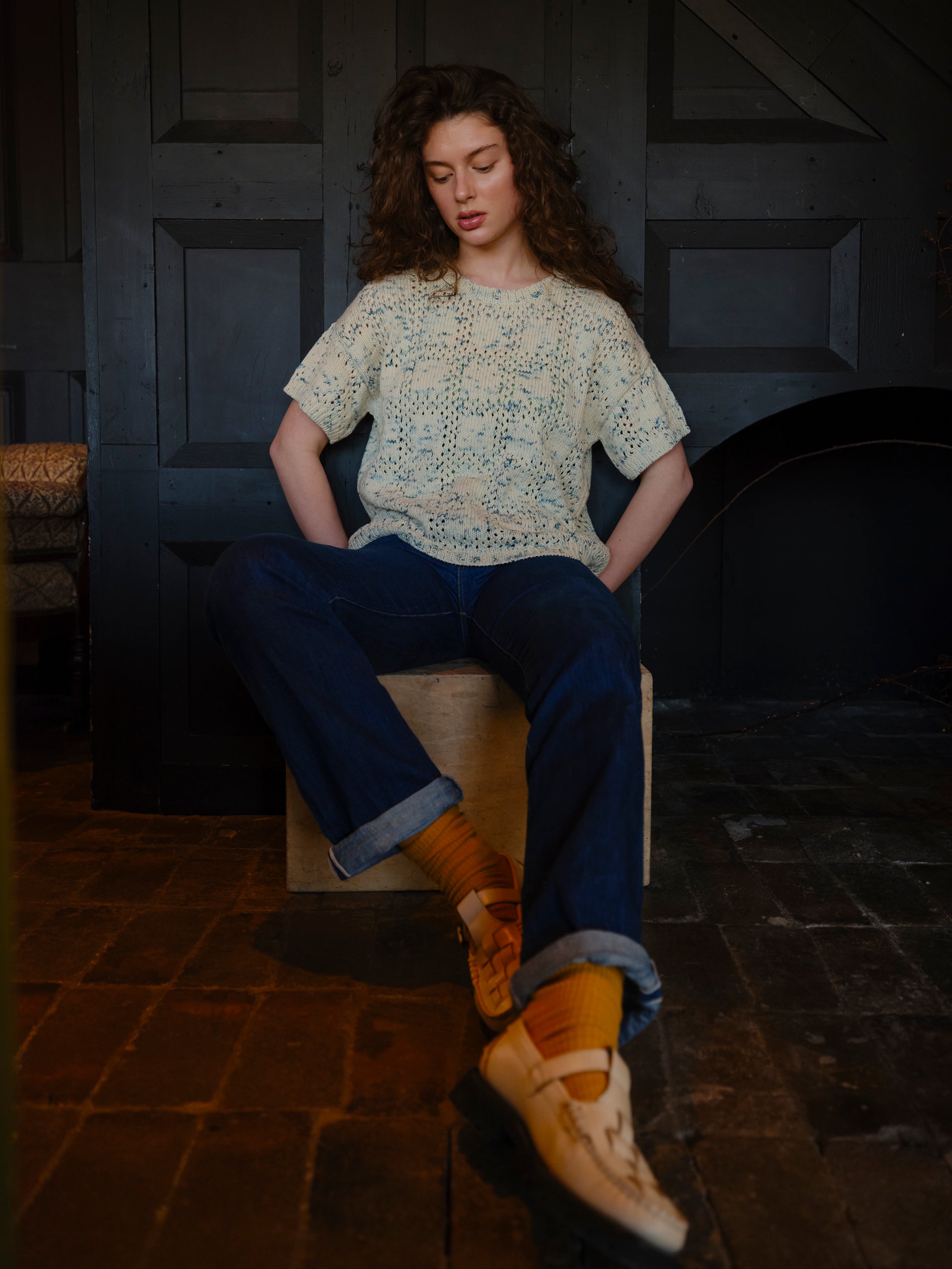 Florence Grid Tee - Terrazzo