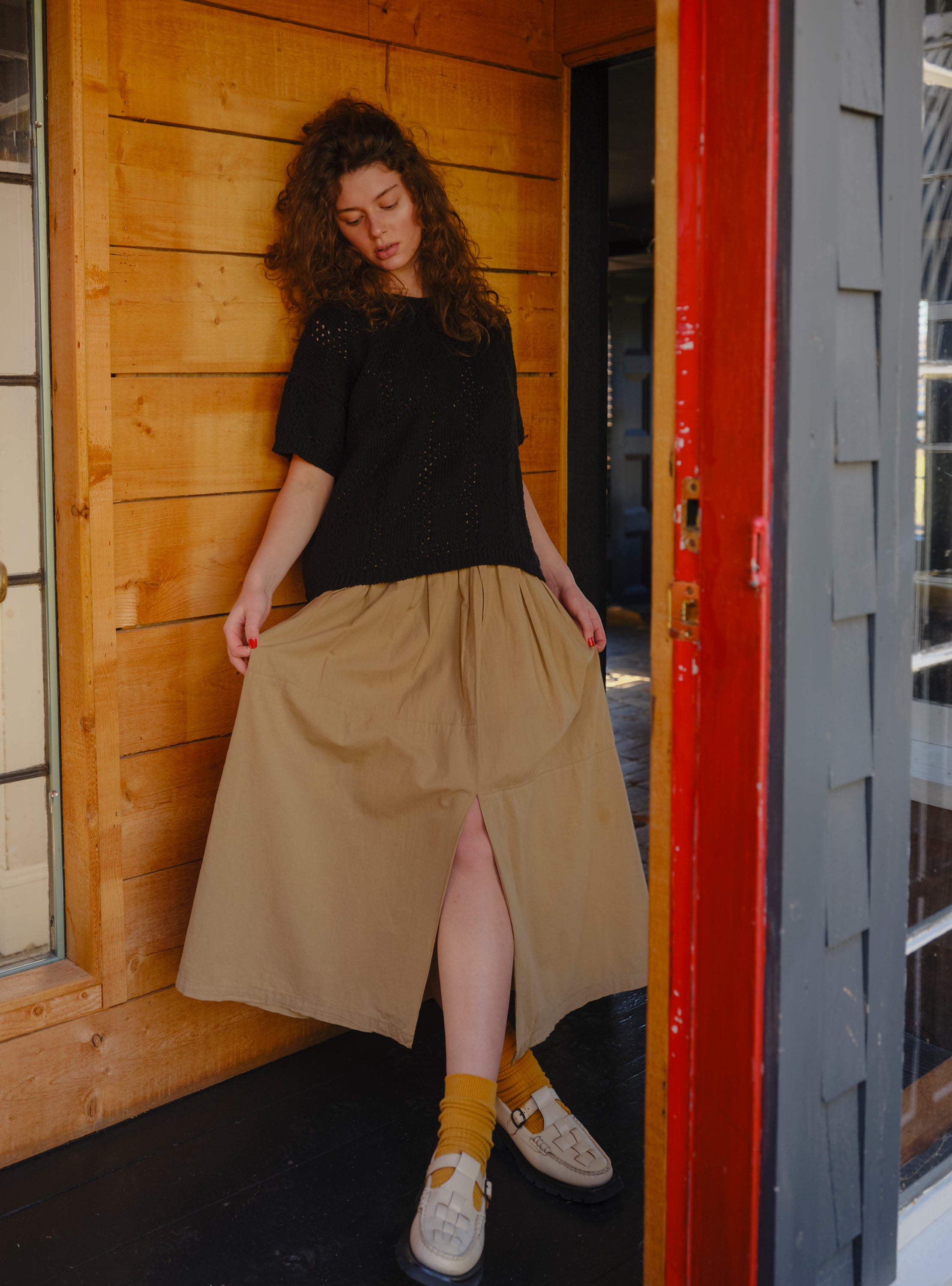 Florence Grid Tee - Jet