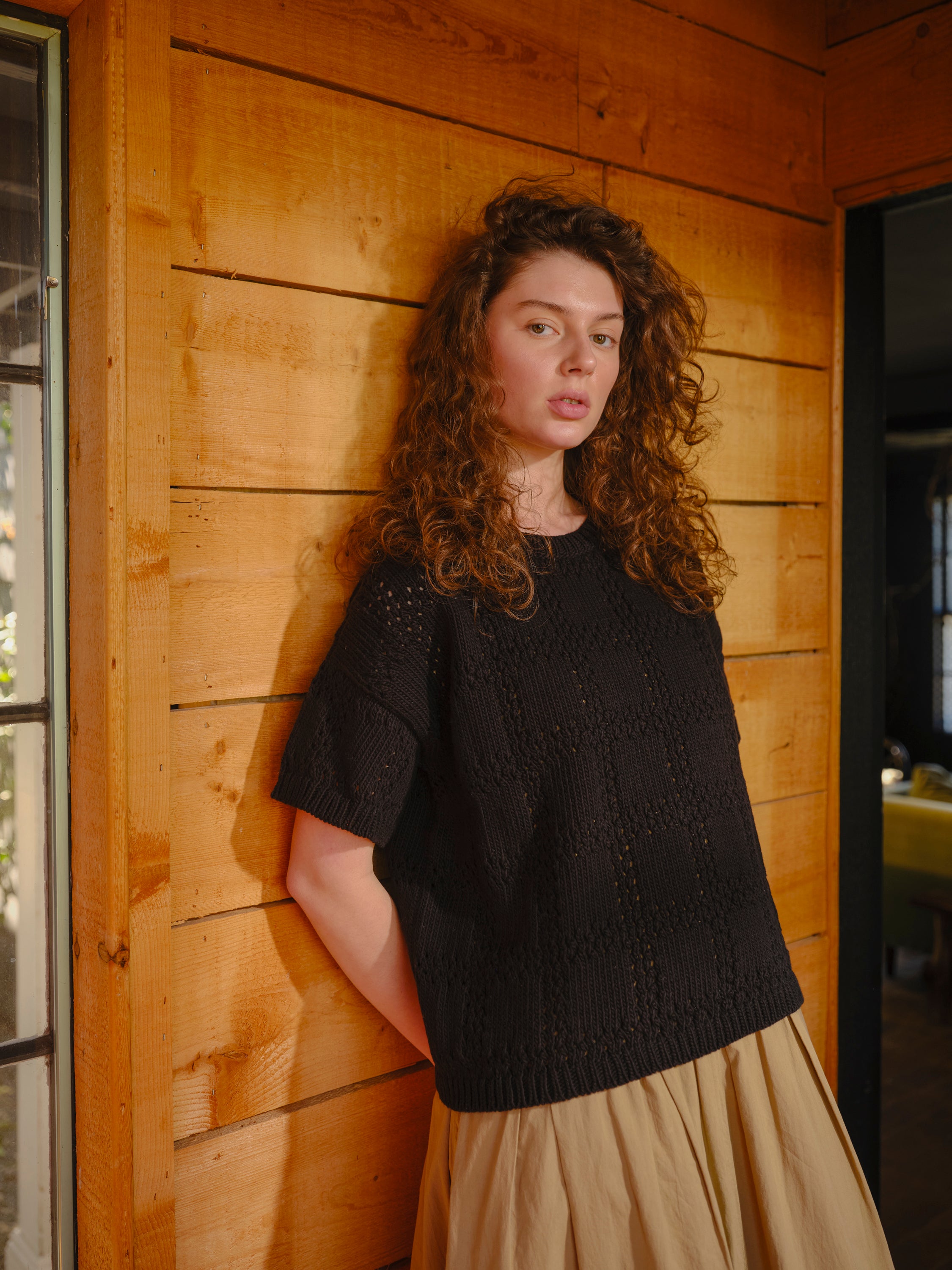 Florence Grid Tee - Jet