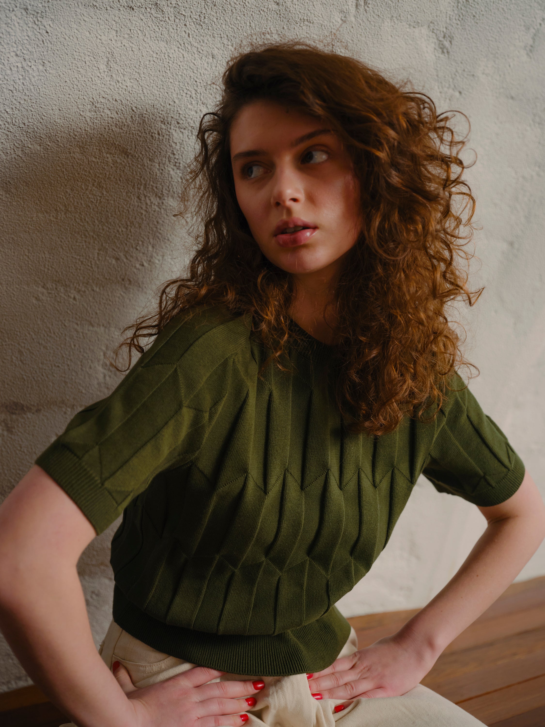 Chevron Ruben Tee - Spruce