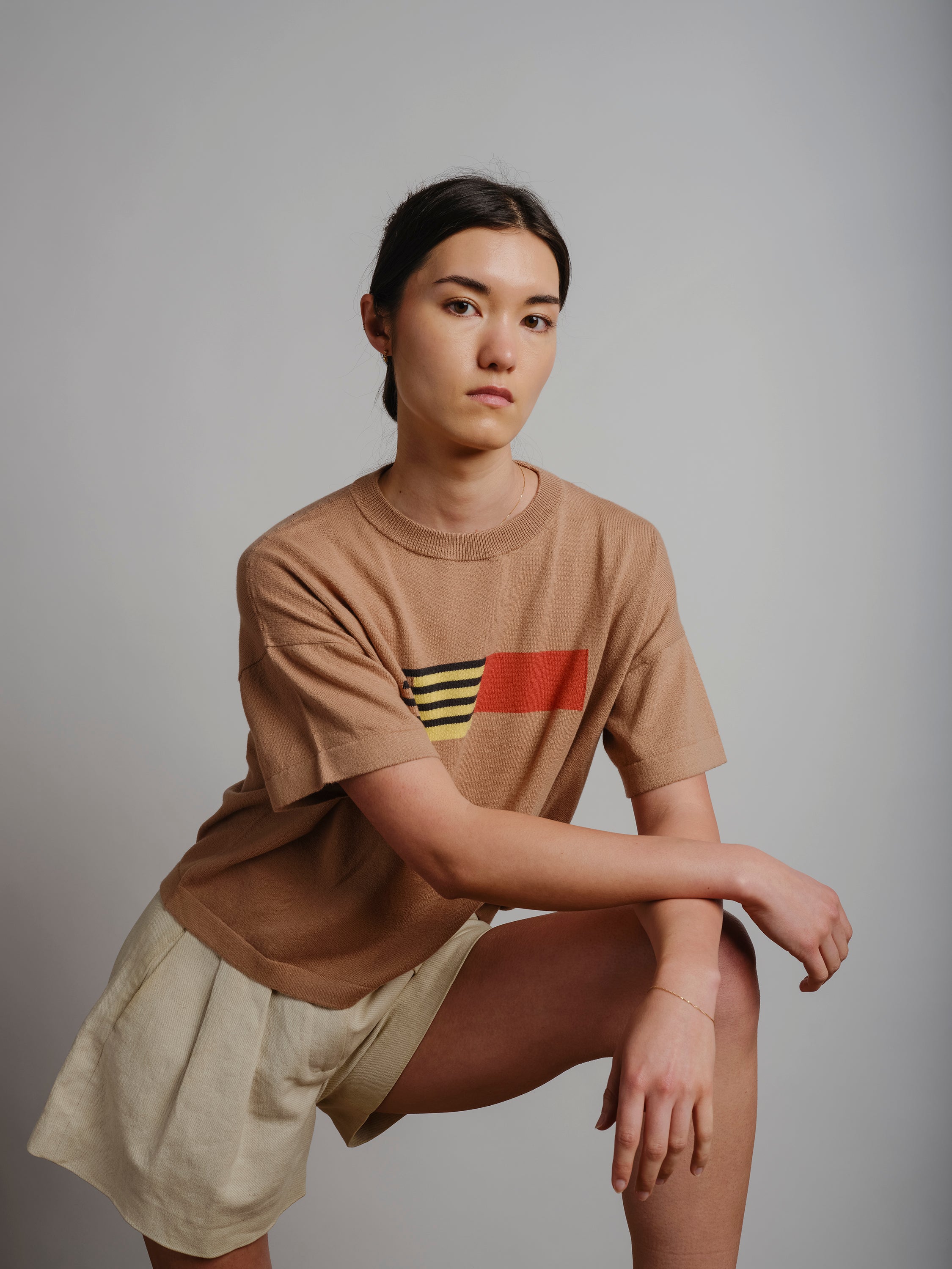 Alma Sweater Tee - Teak
