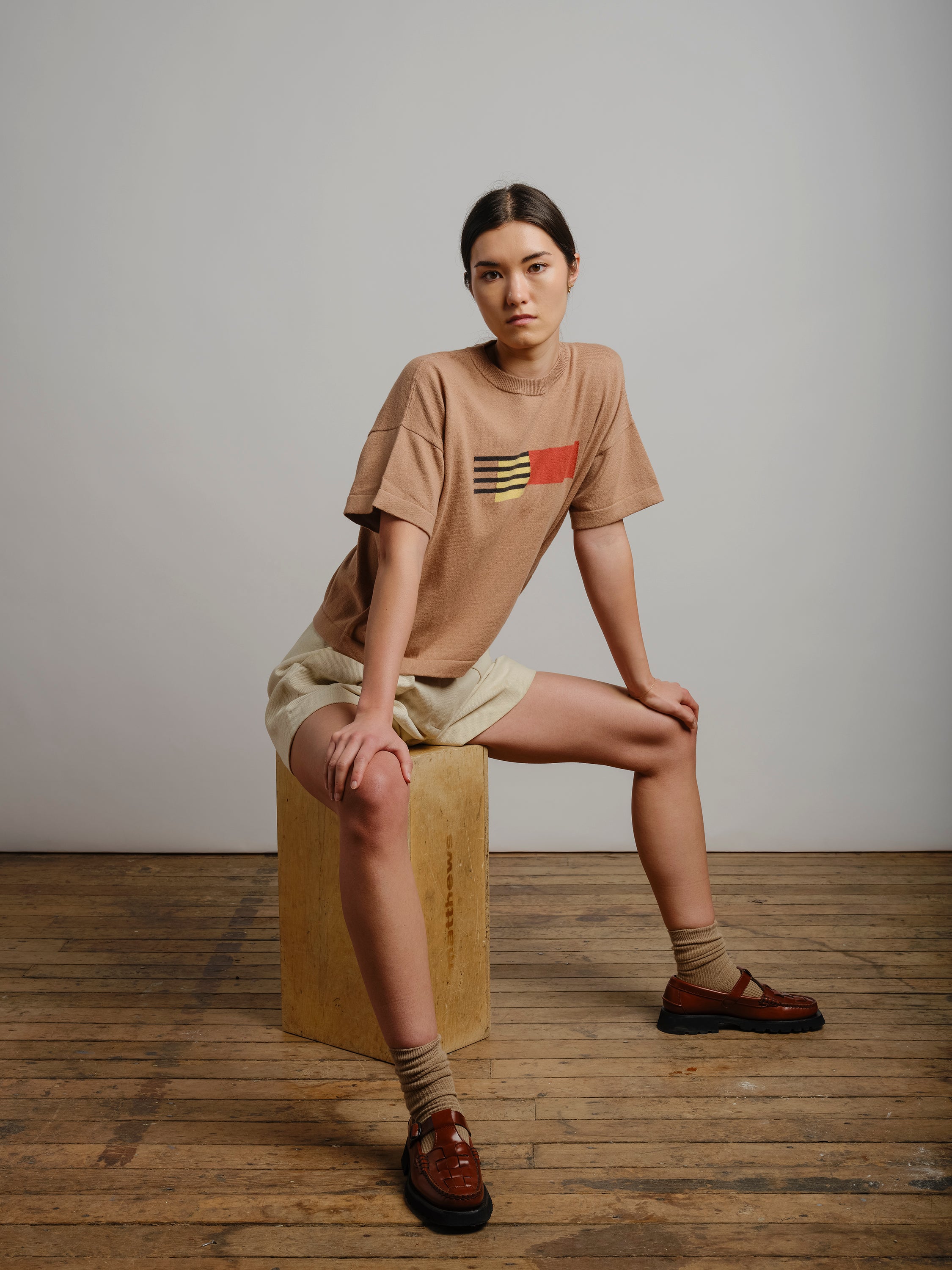 Alma Sweater Tee - Teak
