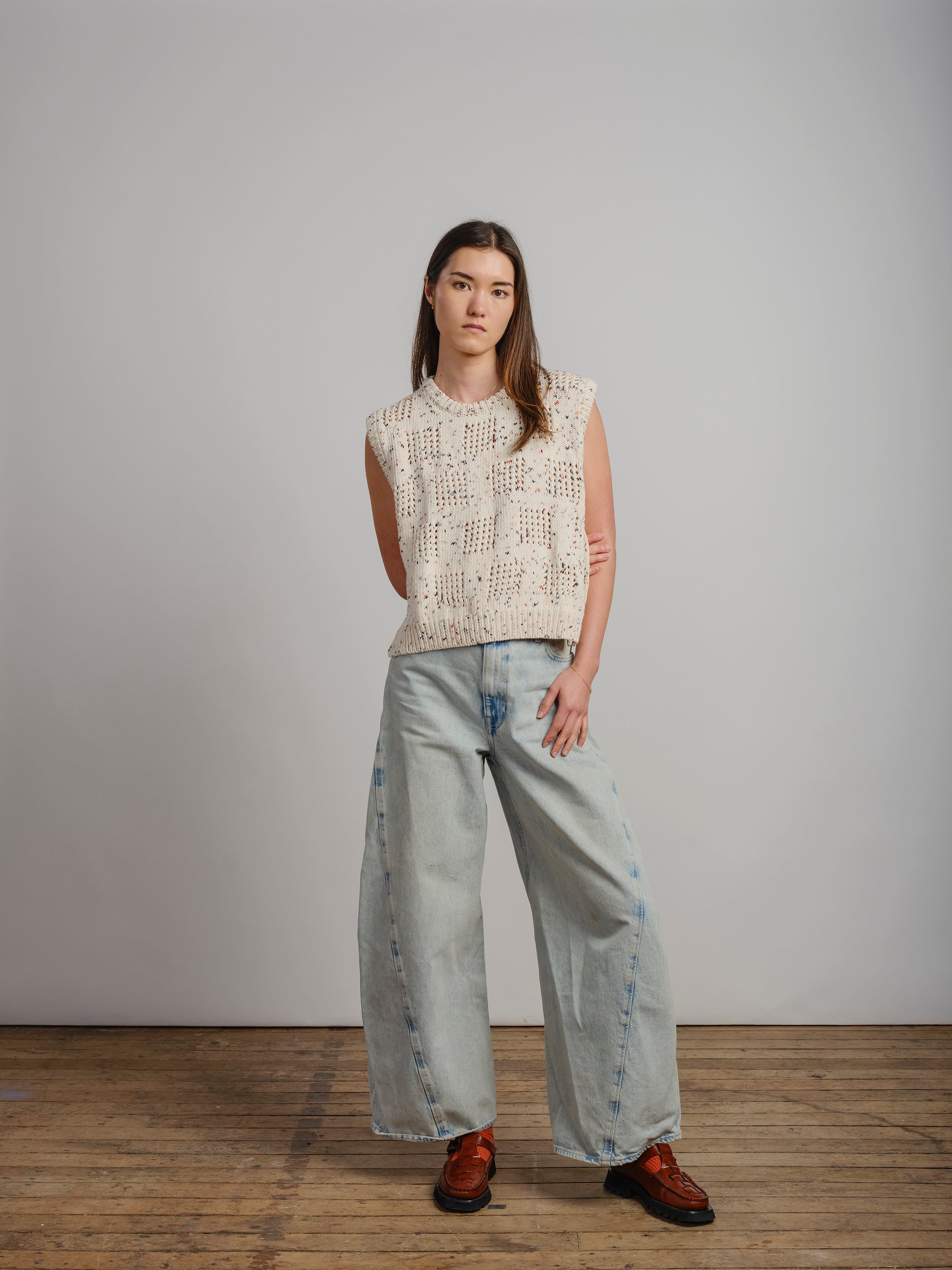 Katt Eyelet Vest - Kaleidoscope