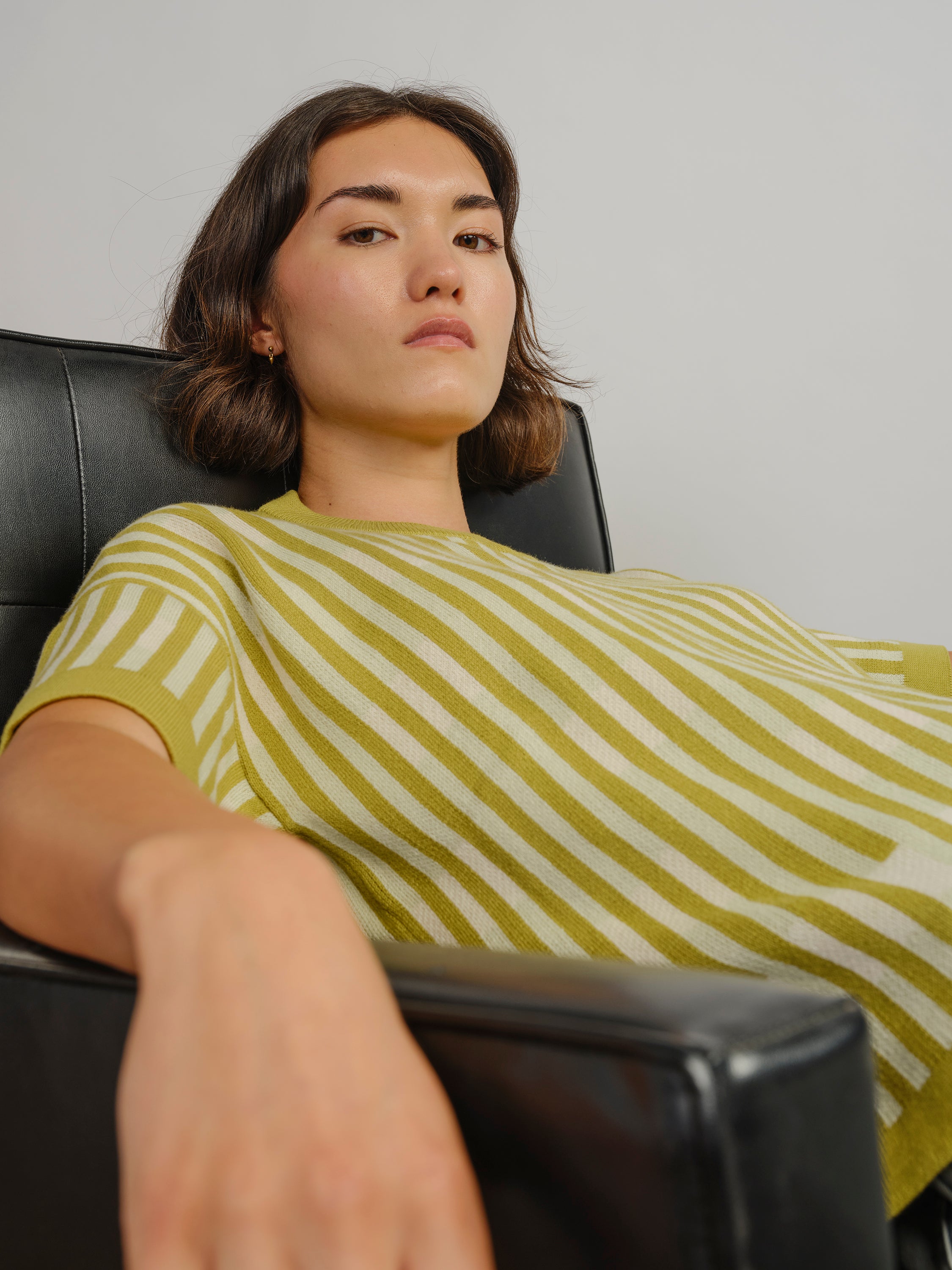 Bauhaus Short Sleeve Sweater Tee - Verdant