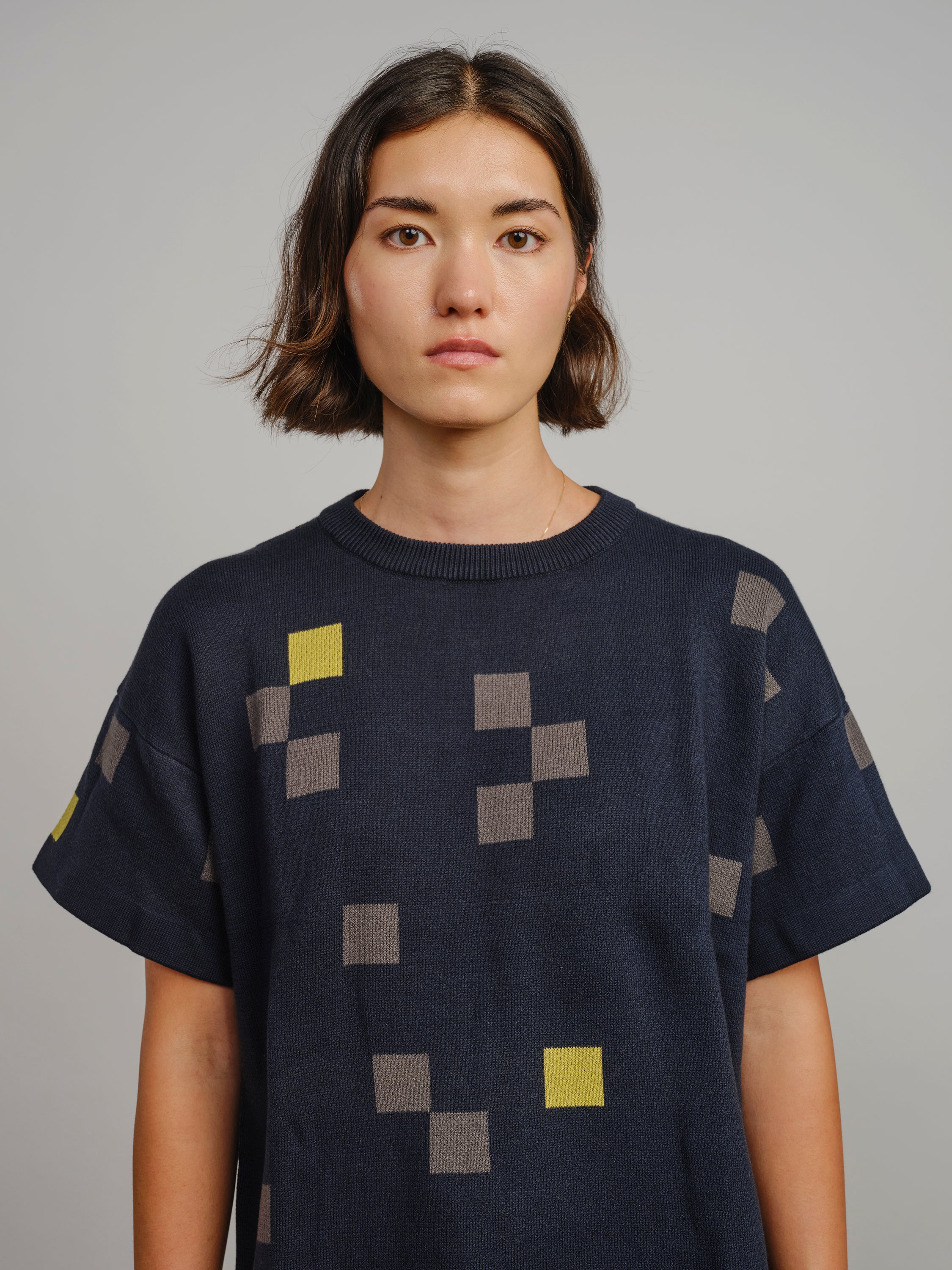 Albers Short Sleeve Sweater Tee - Atlantic