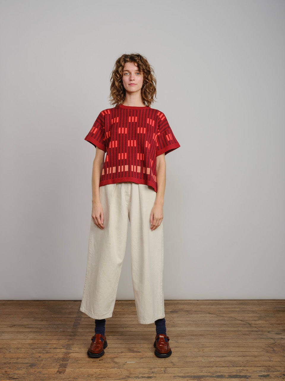 Bauhaus Short Sleeve Sweater Tee - Solstice