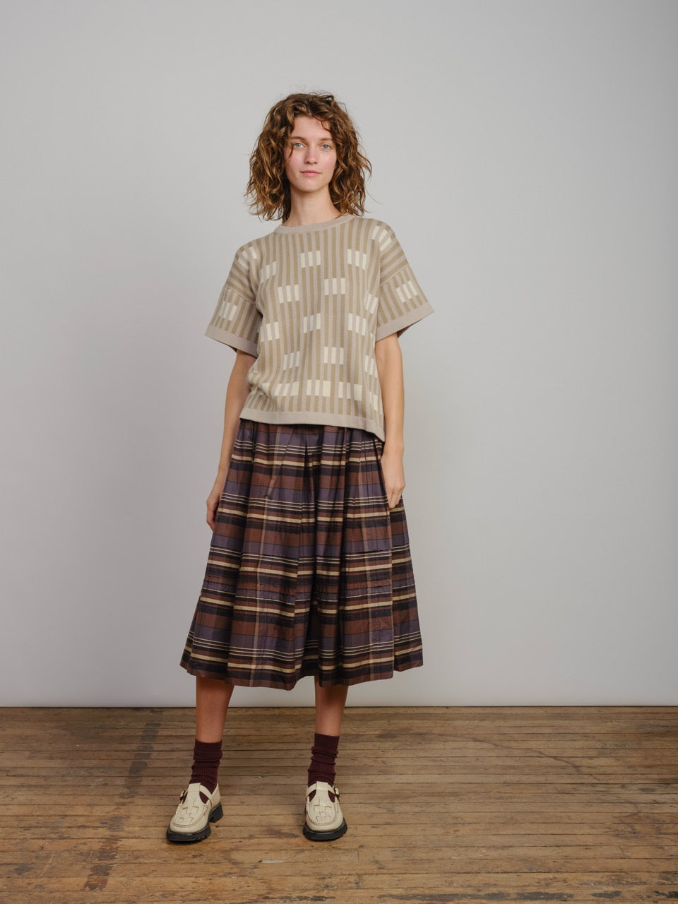 Bauhaus Short Sleeve Sweater Tee - Mist