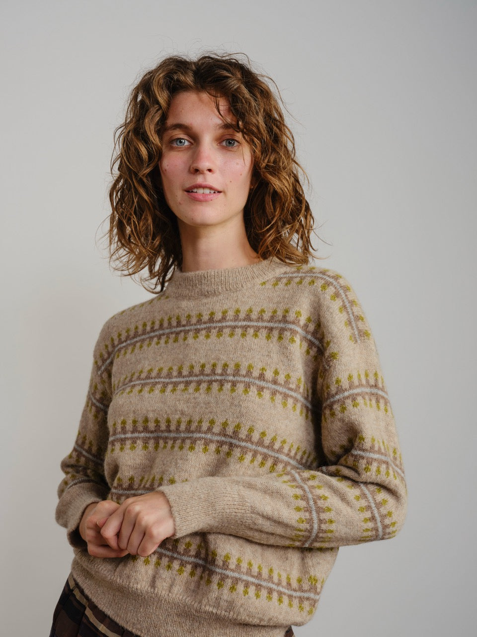 Vera Fairisle Sweater - Fawn