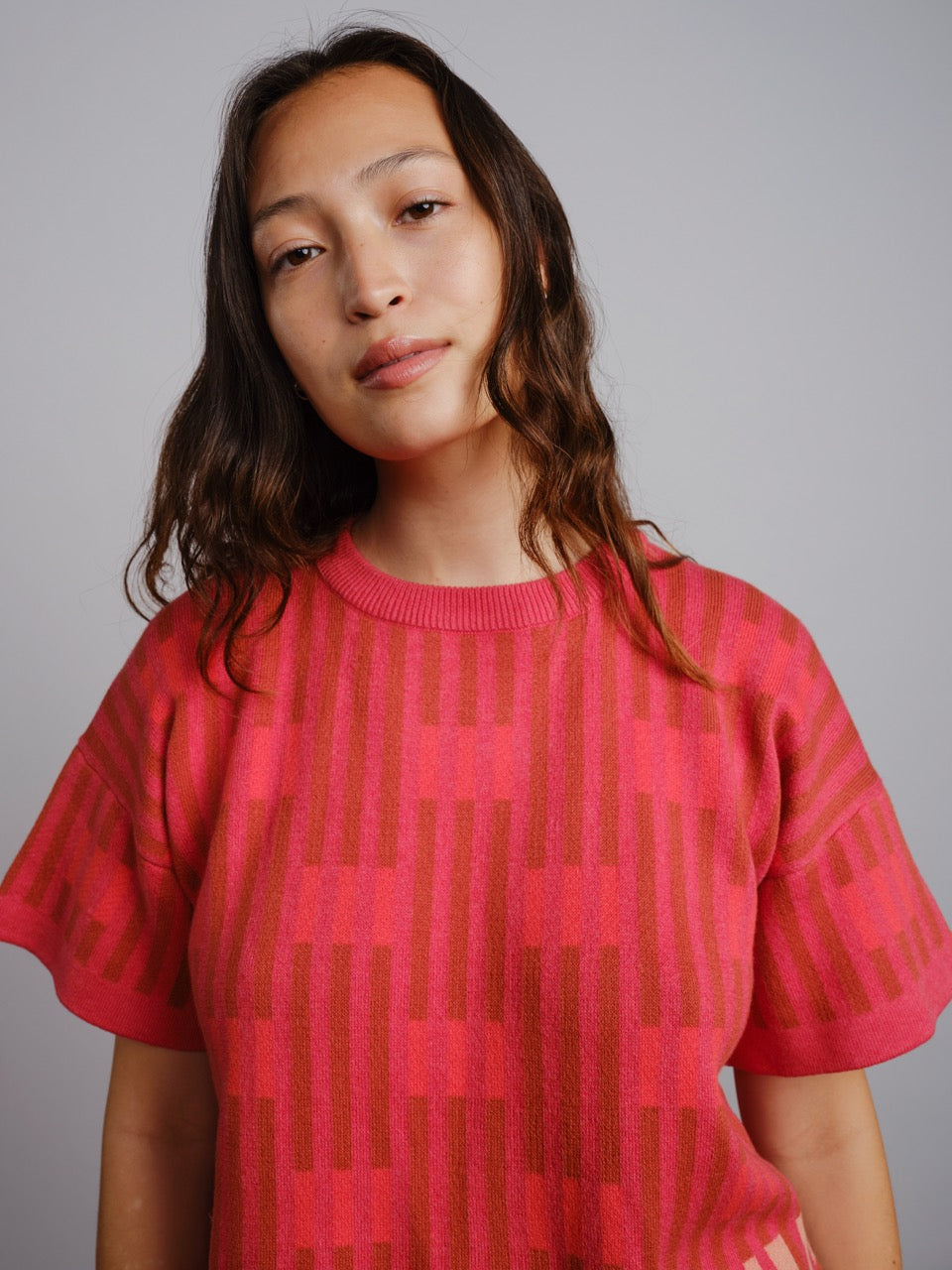 Bauhaus Short Sleeve Sweater Tee - Aurora
