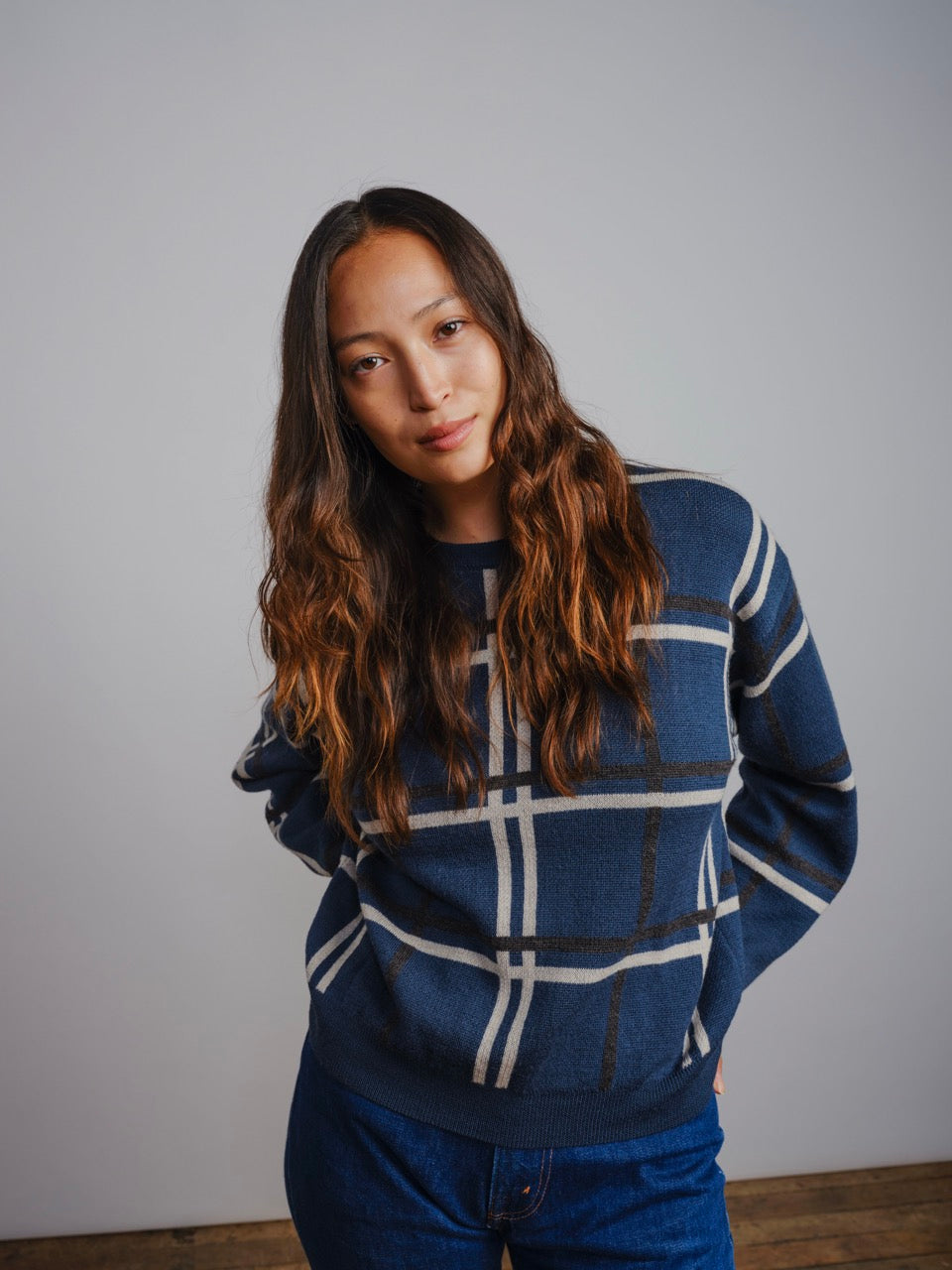 Marlow Plaid Sweater - Nightfall