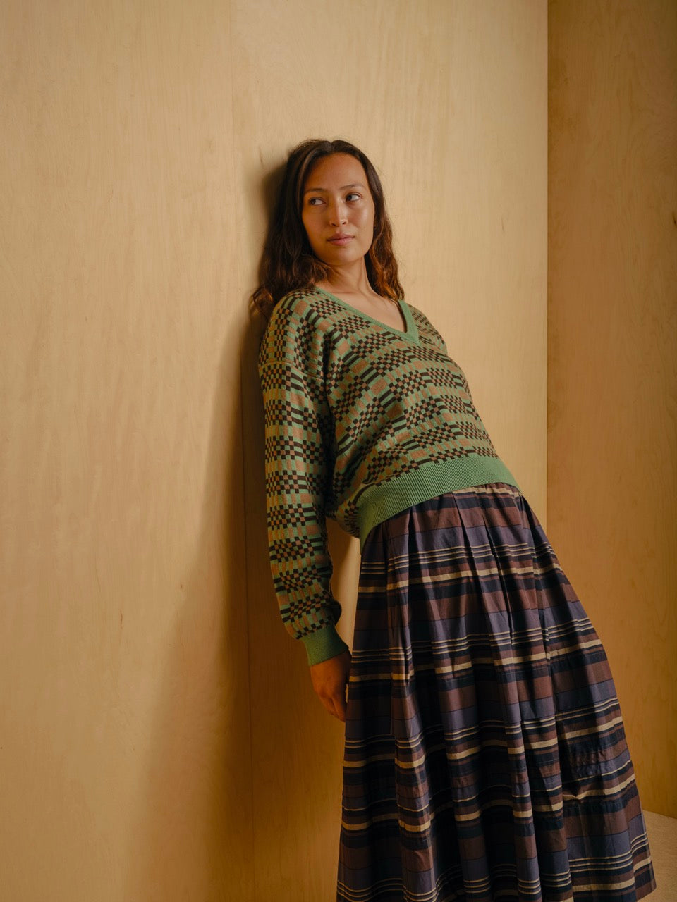 The Endery Bridget Sweater, Grove — green merino wool sweater
