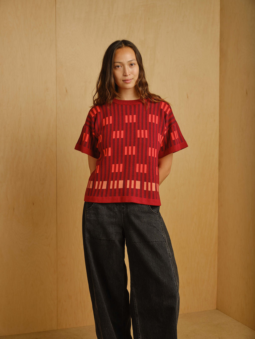 Bauhaus Short Sleeve Sweater Tee - Solstice