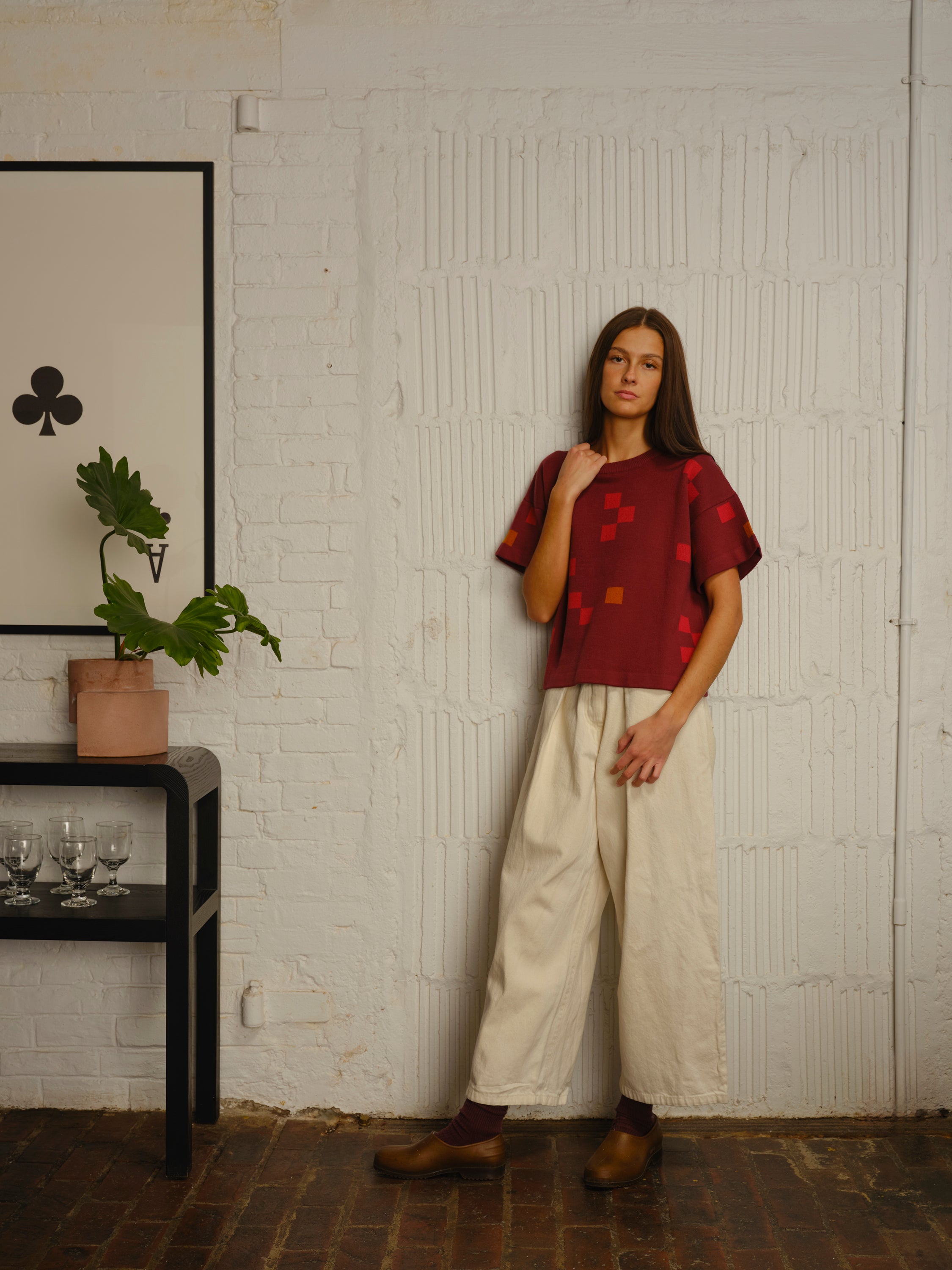 Albers Short Sleeve Sweater Tee - Topaz