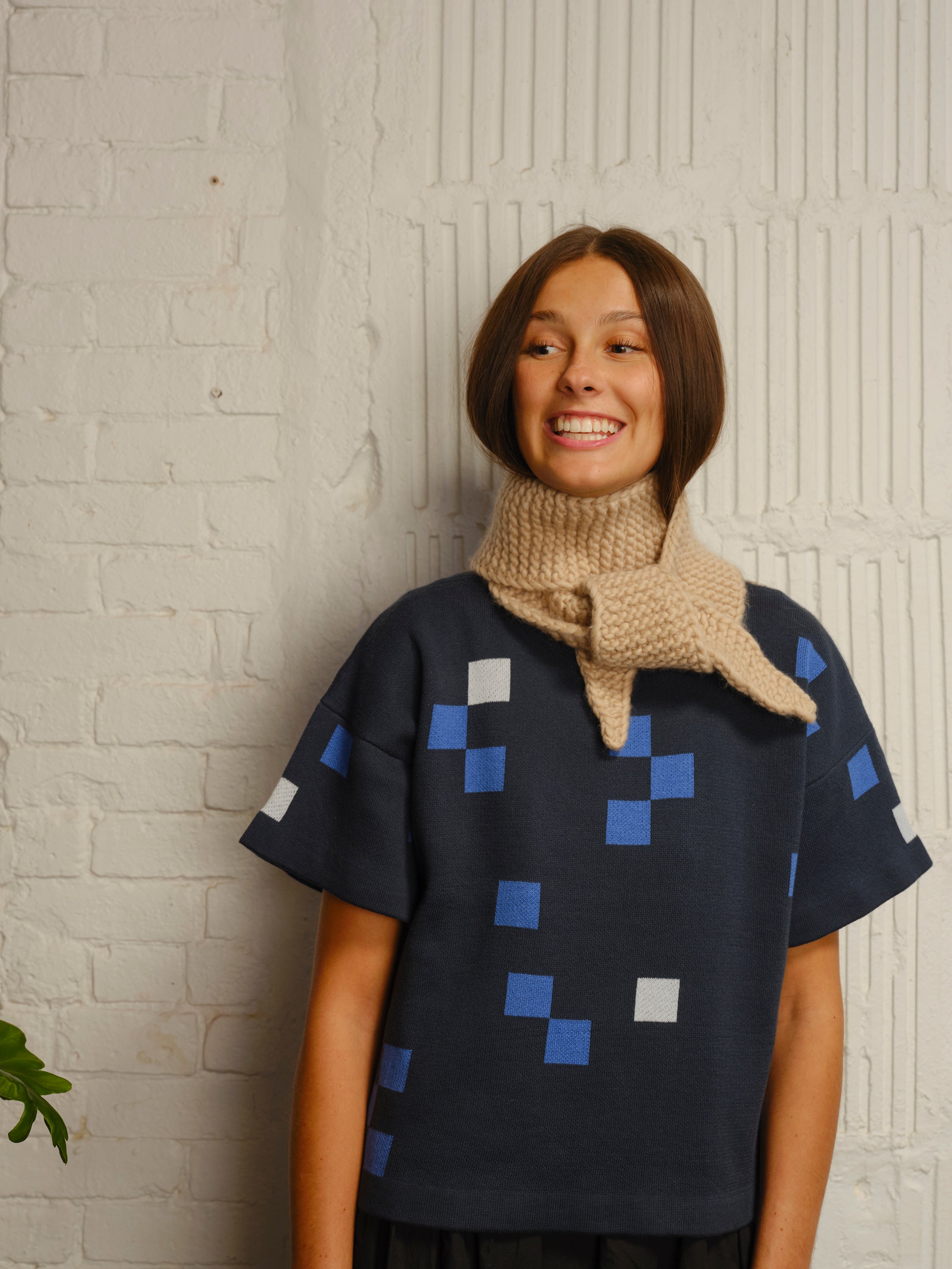 Albers Short Sleeve Sweater Tee - Sodalite