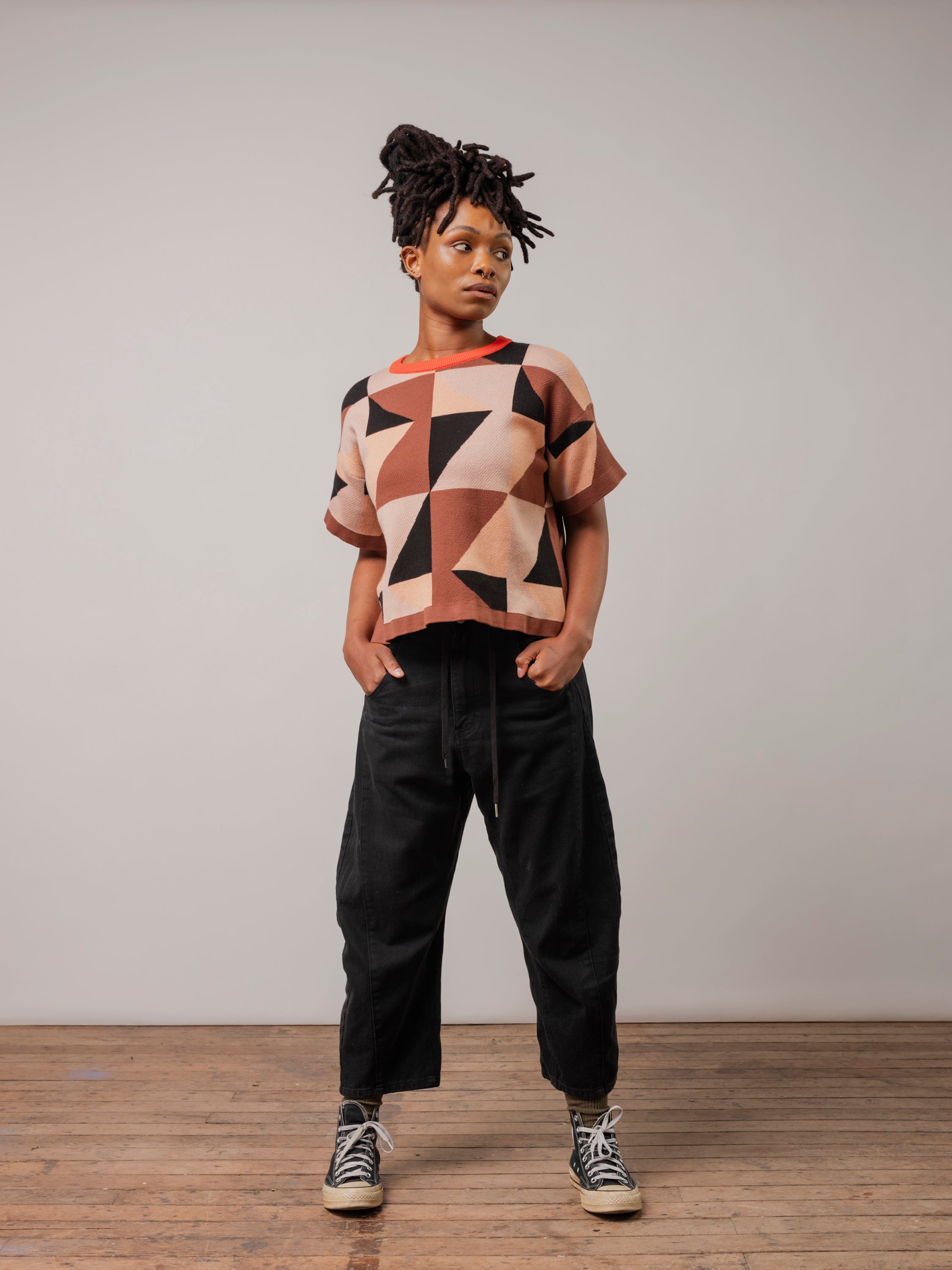 Calder Sweater Tee - Heloconia
