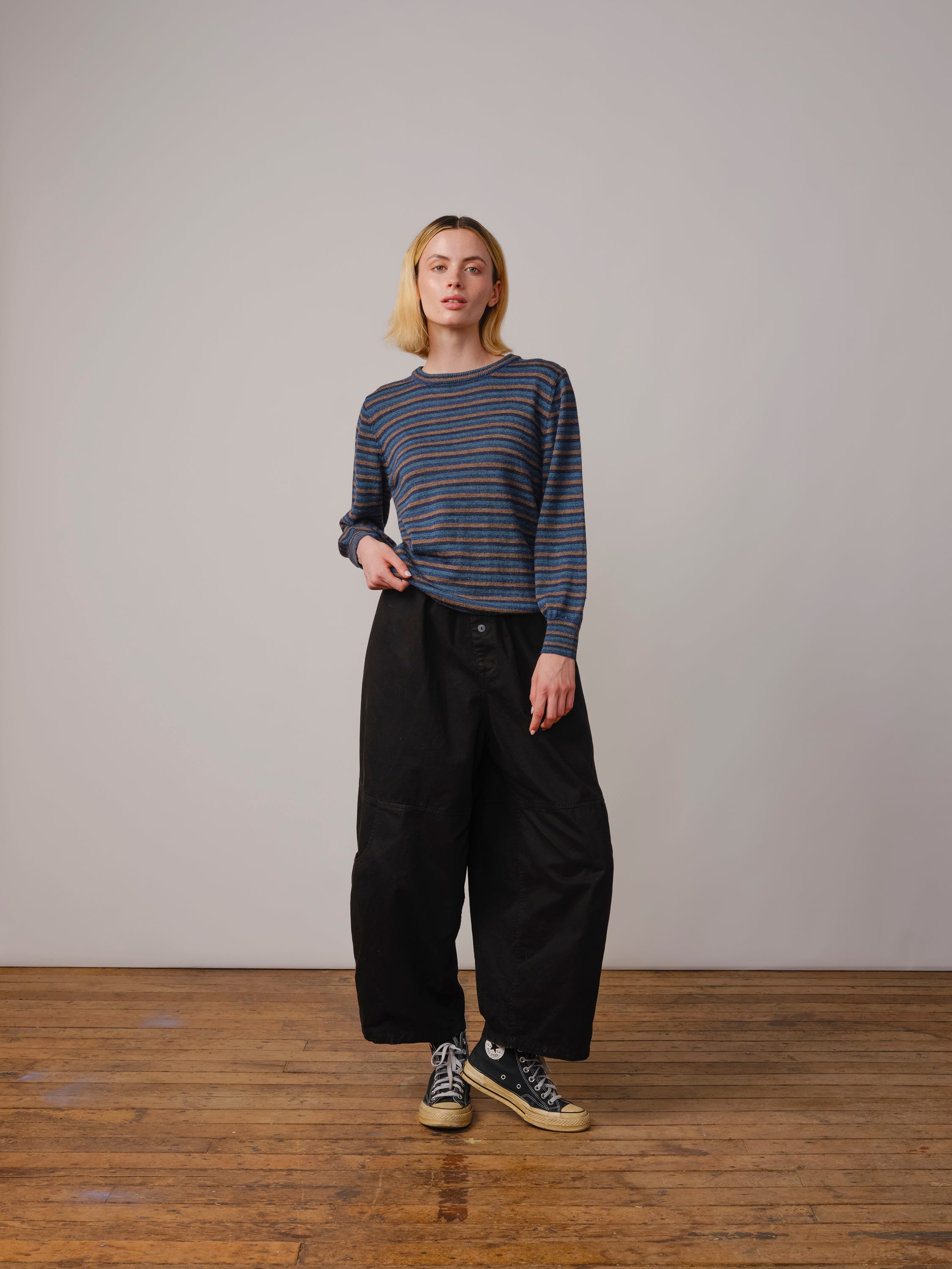 Long Sleeve Sweater Tee - Arándano