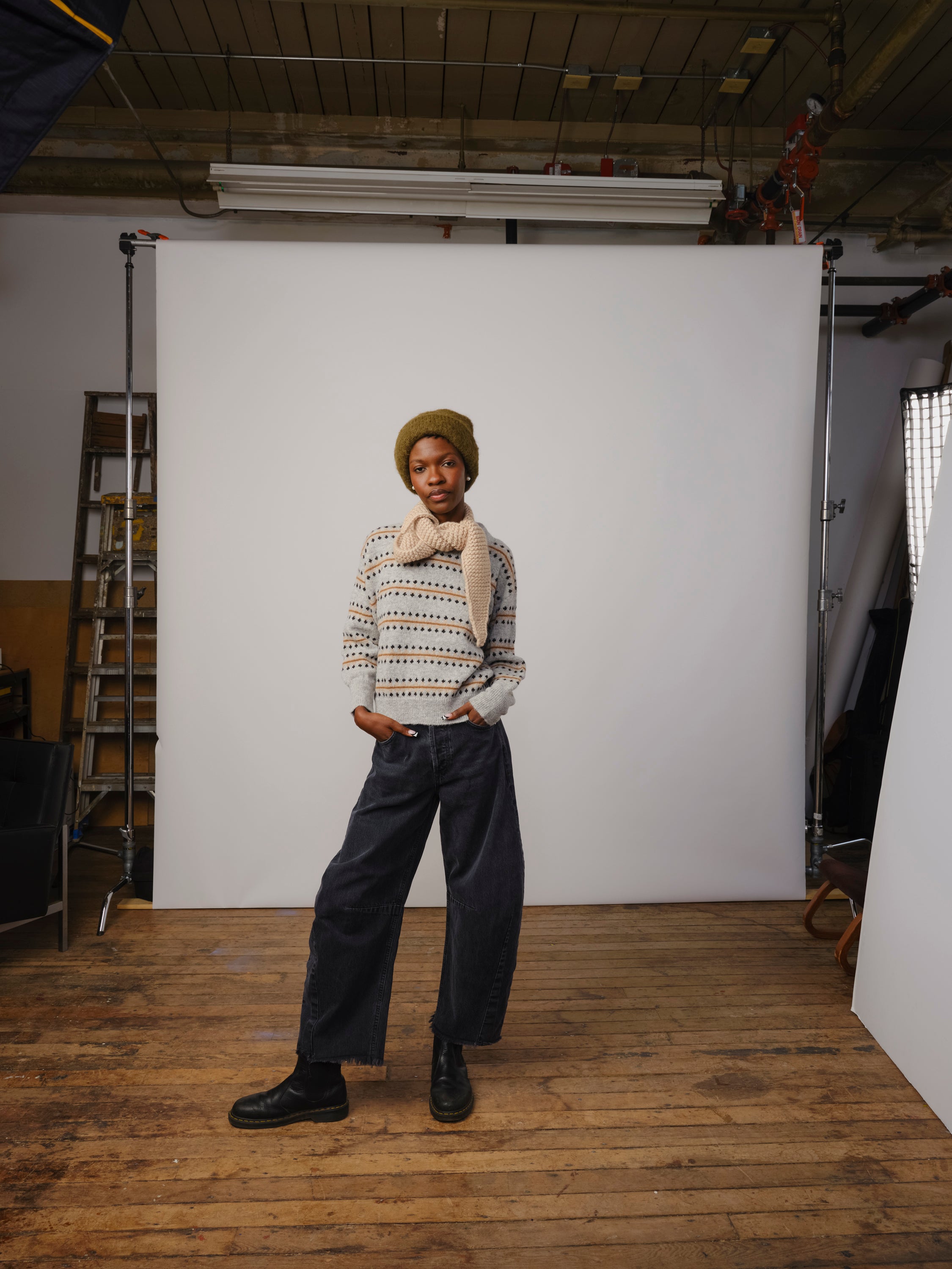 Vera Fairisle Sweater - Moonstone