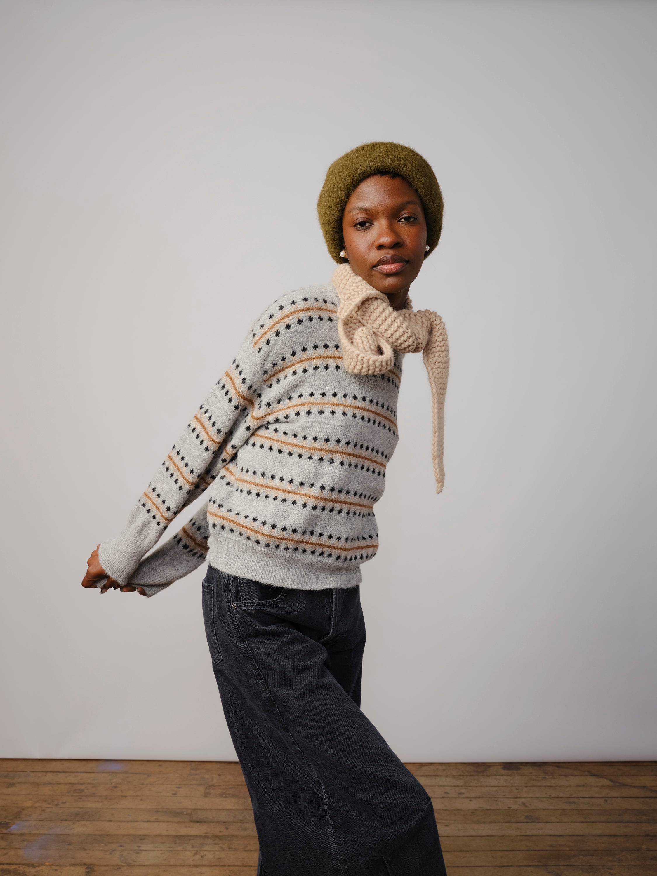 Vera Fairisle Sweater - Moonstone