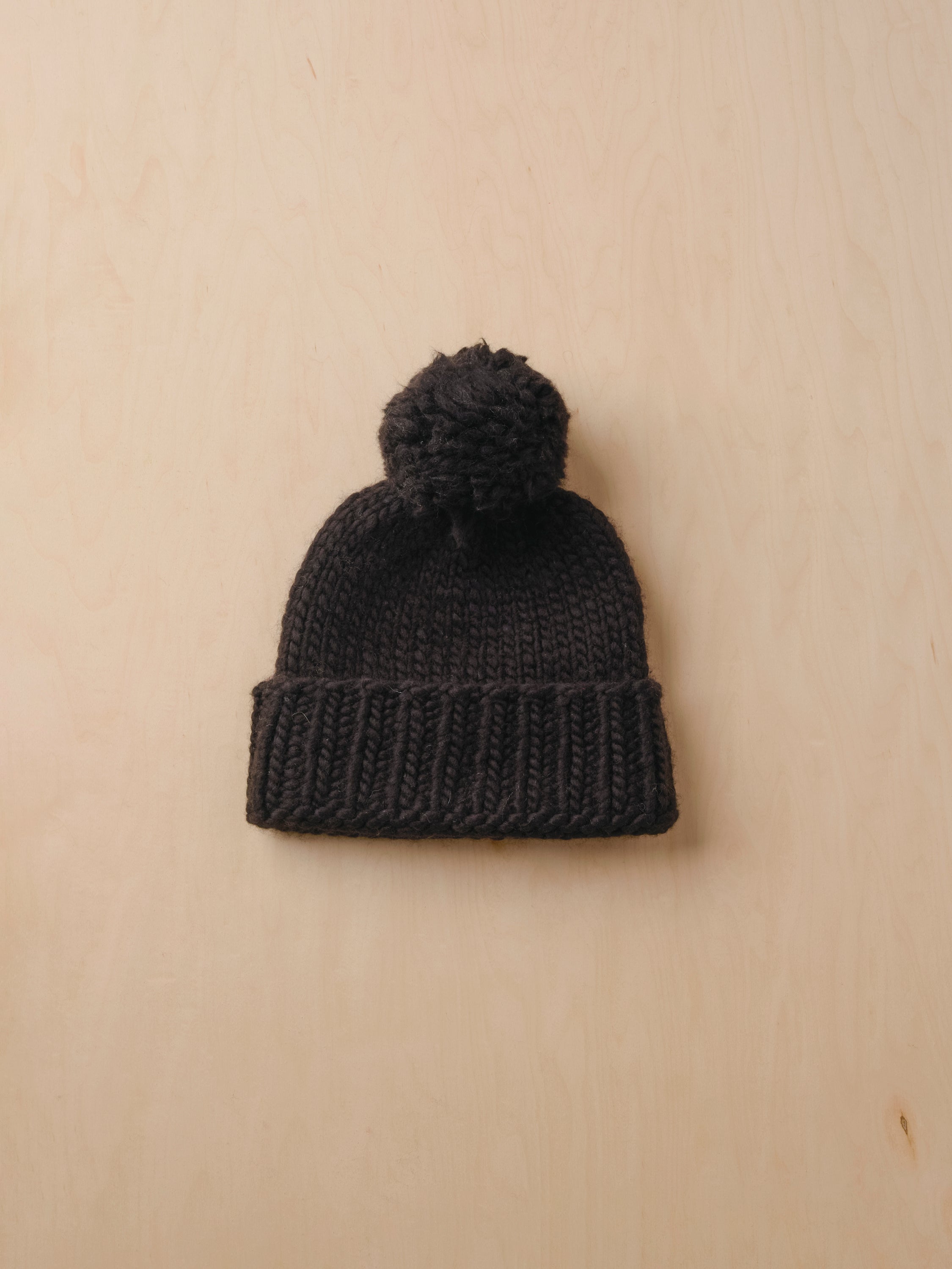 Marina Hand Knit Beanie - Obsidian