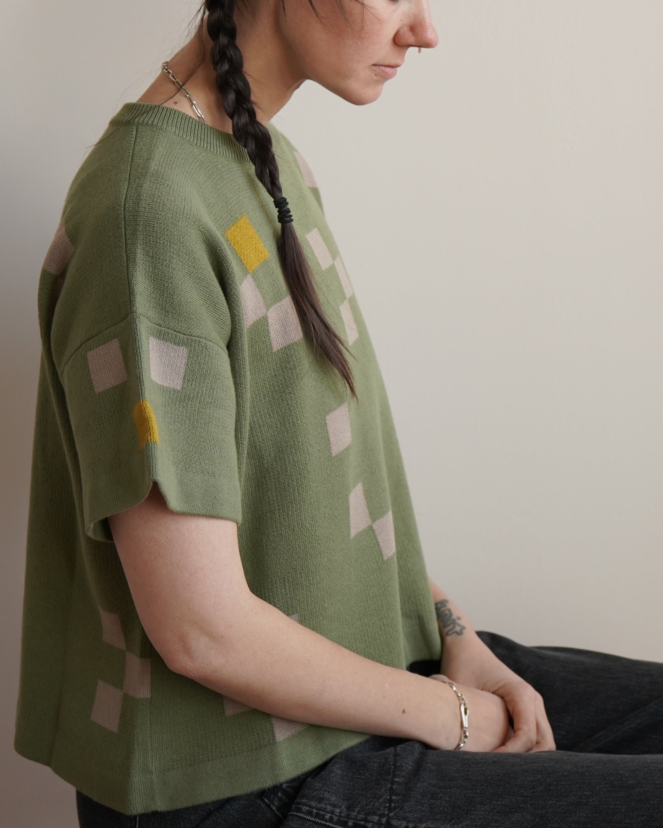 Albers Short Sleeve Sweater Tee - Olivine