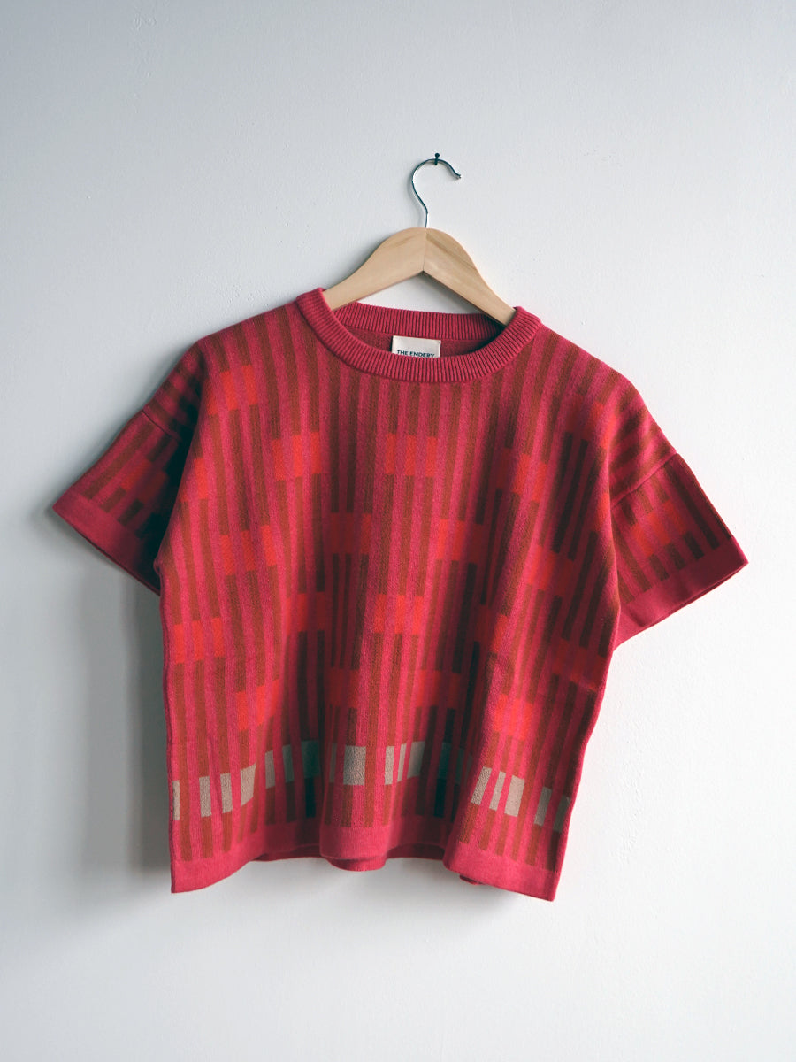 Bauhaus Short Sleeve Sweater Tee - Aurora