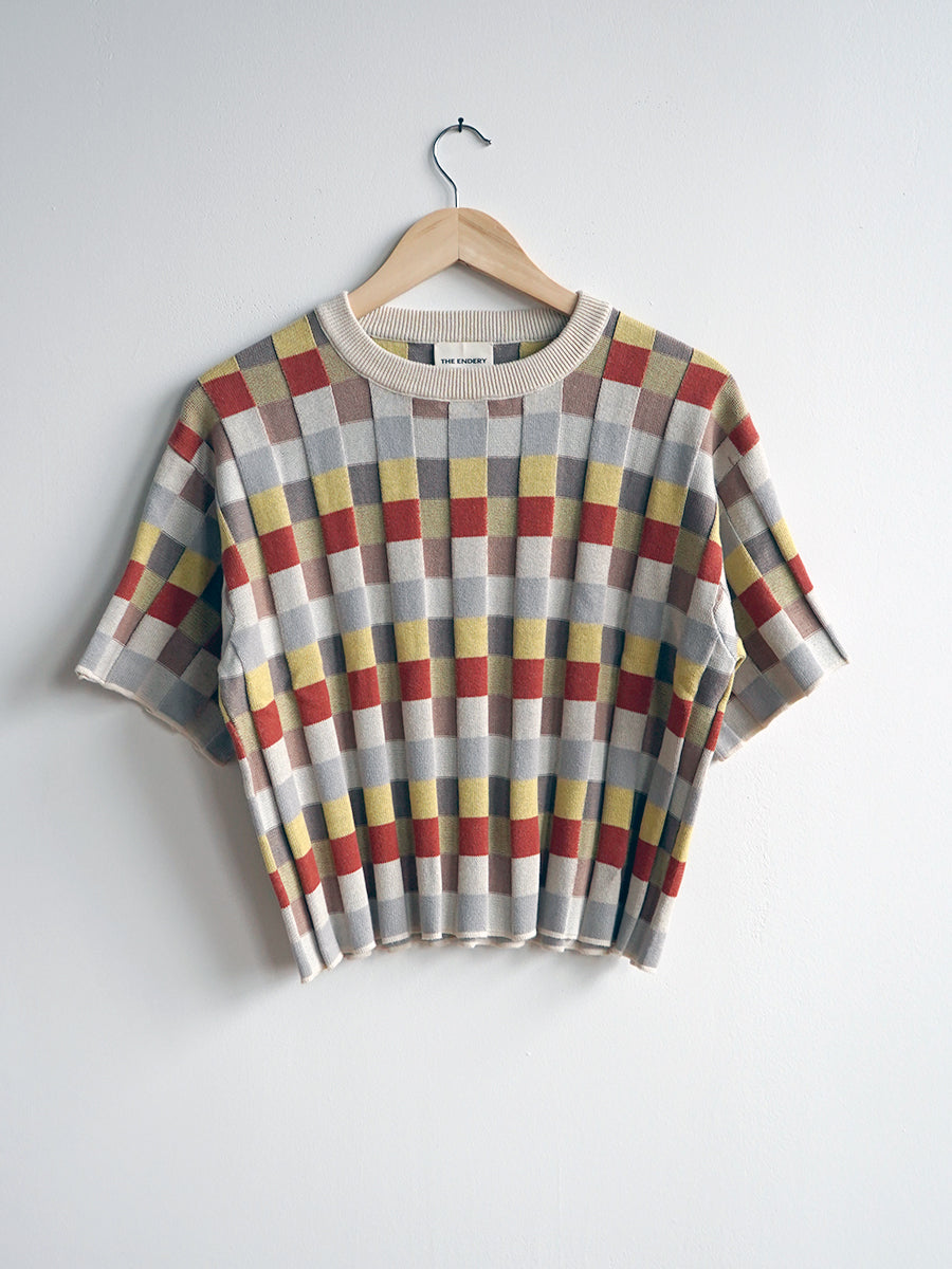 Anni Grid Plaited Tee - Elemental
