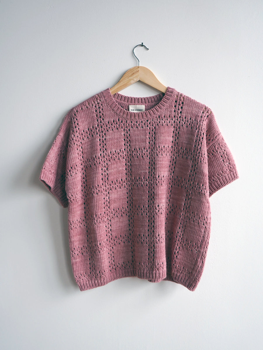 Florence Grid Tee - Guava