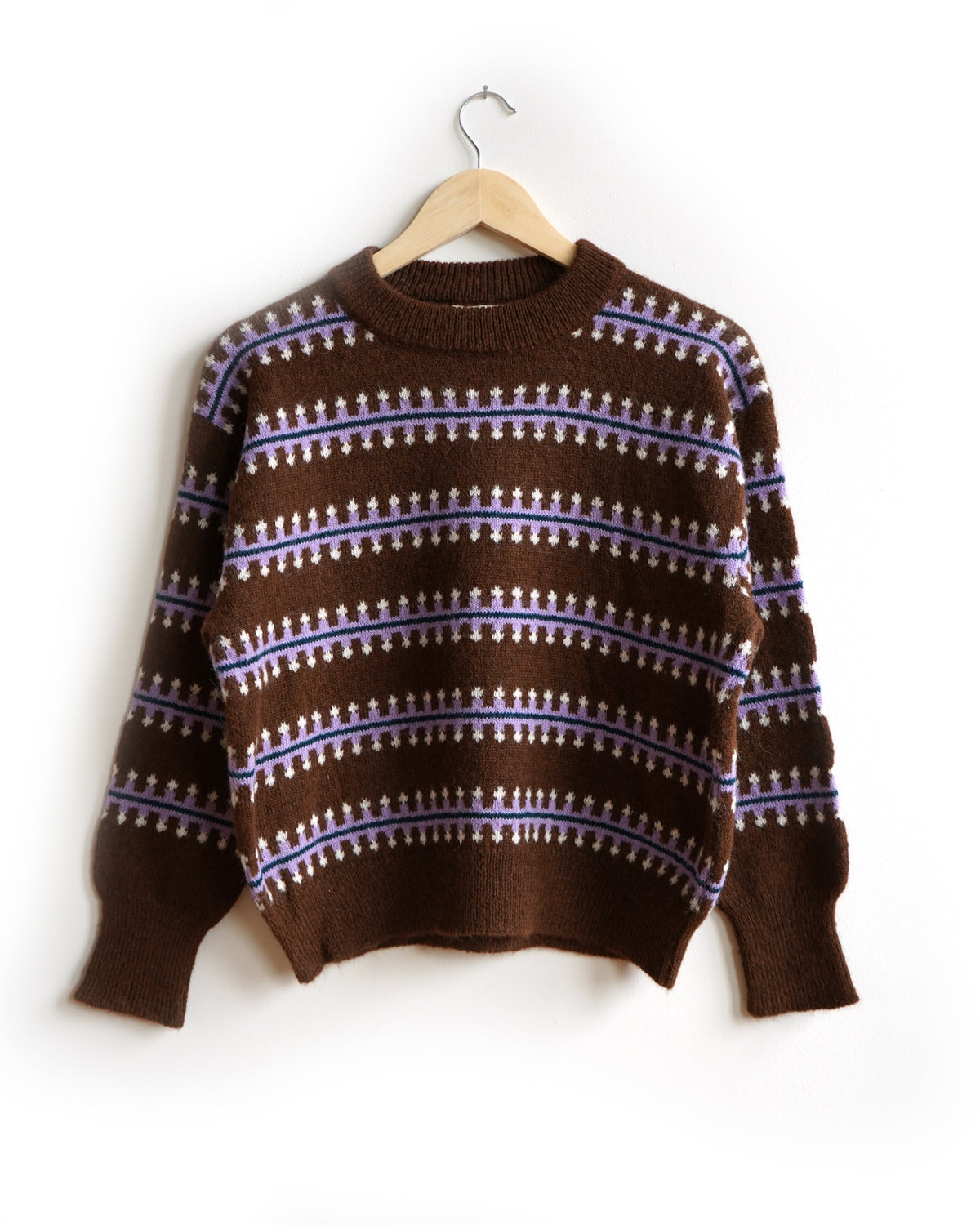 Vera Fairisle Sweater - Walnut