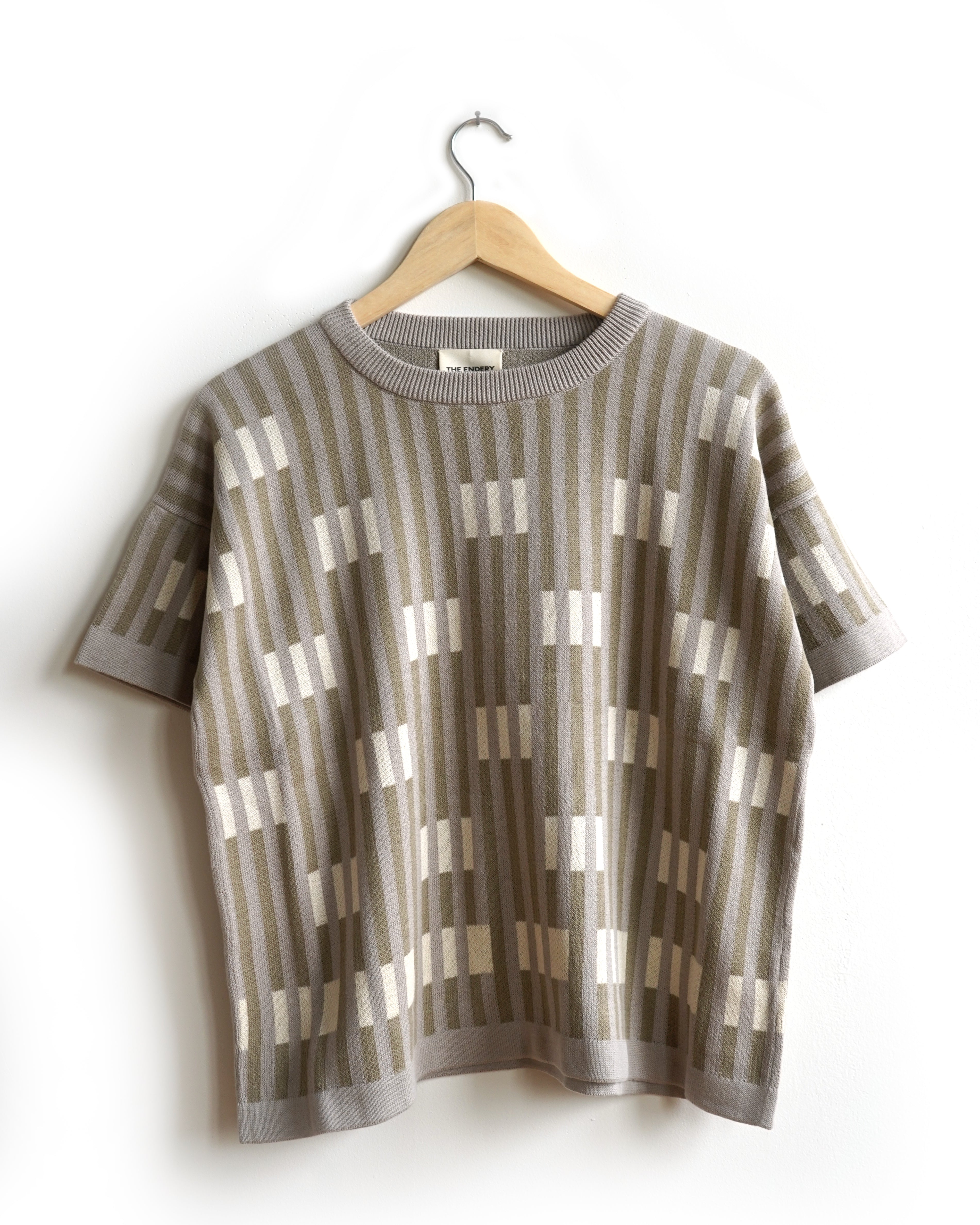 Bauhaus Short Sleeve Sweater Tee - Mist