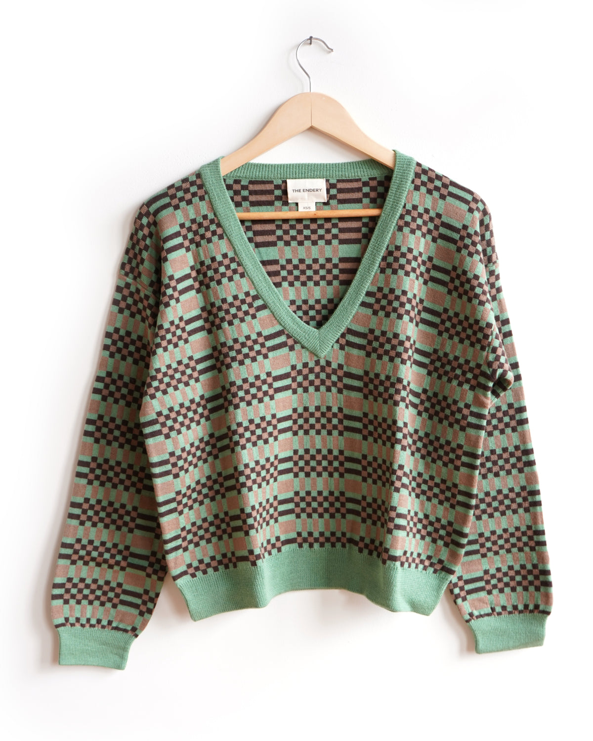 The Endery Bridget Sweater, Grove — green merino wool sweater